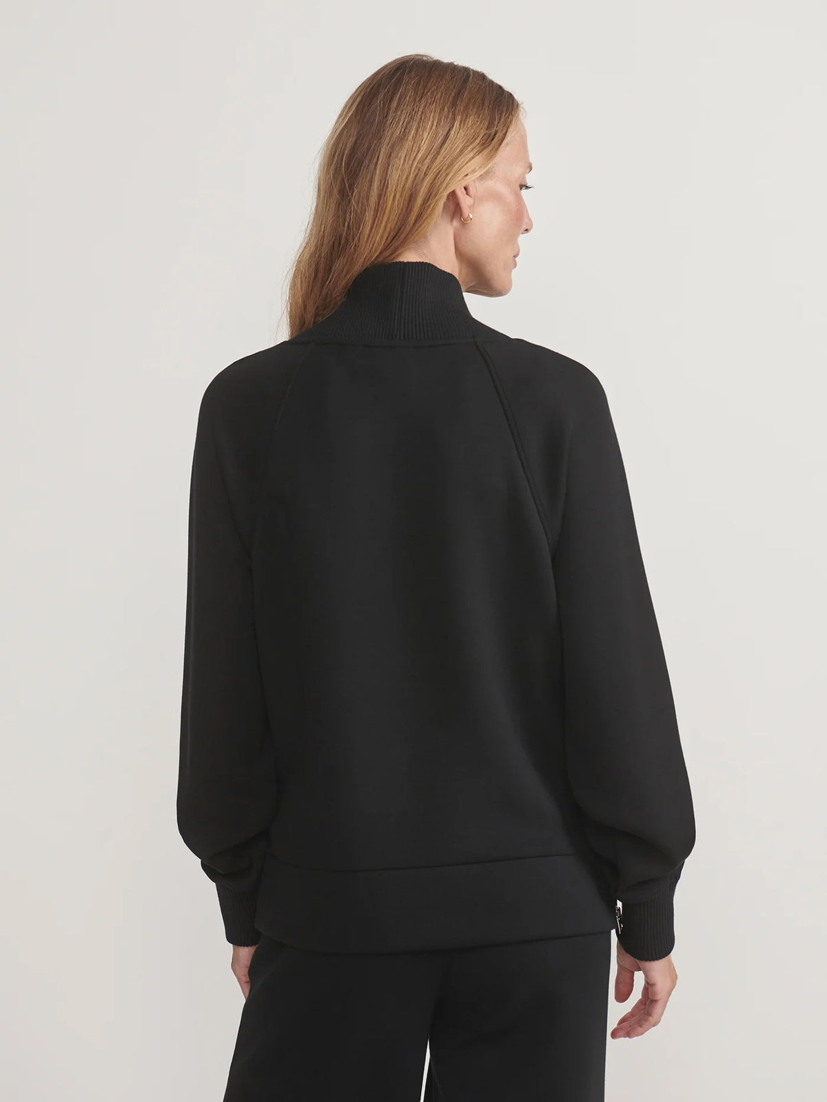 Varley Macie Zip Hem Sweat Black