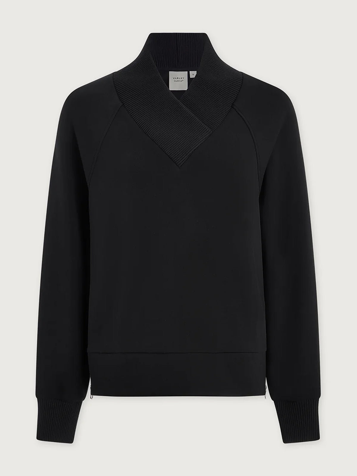Varley Macie Zip Hem Sweat Black