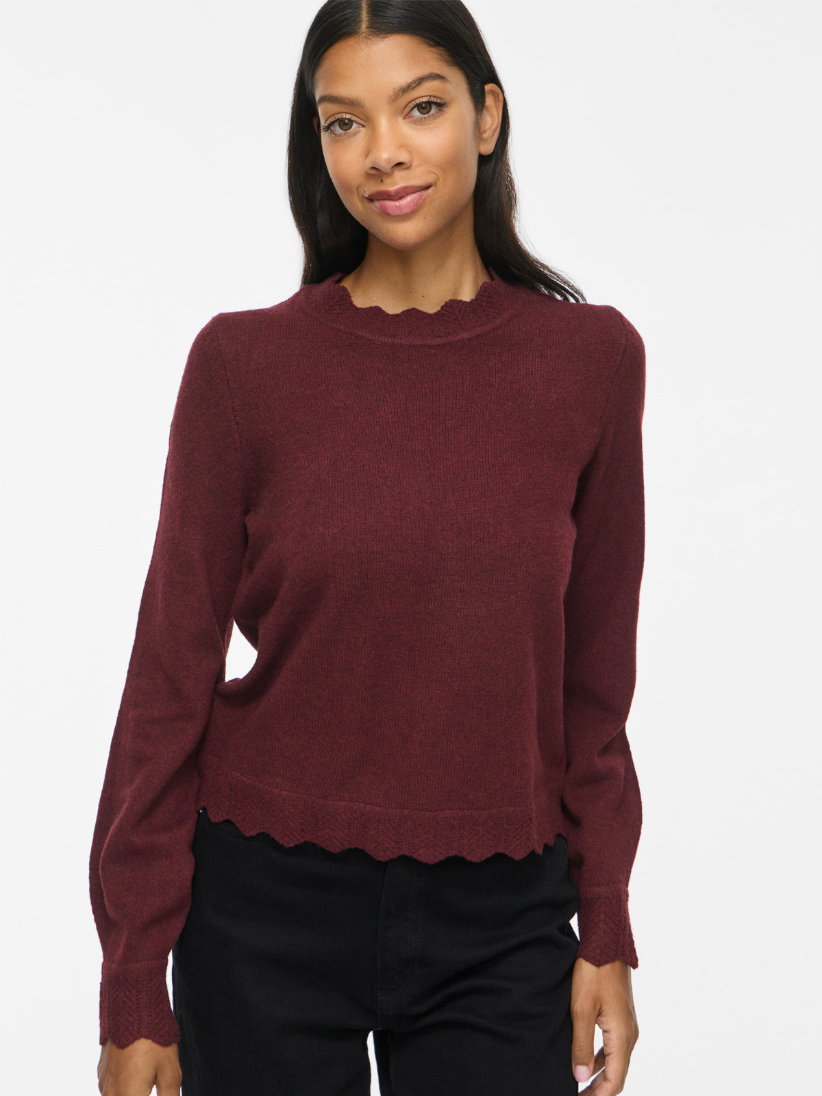 Scallop Knit Jumper Port Royale