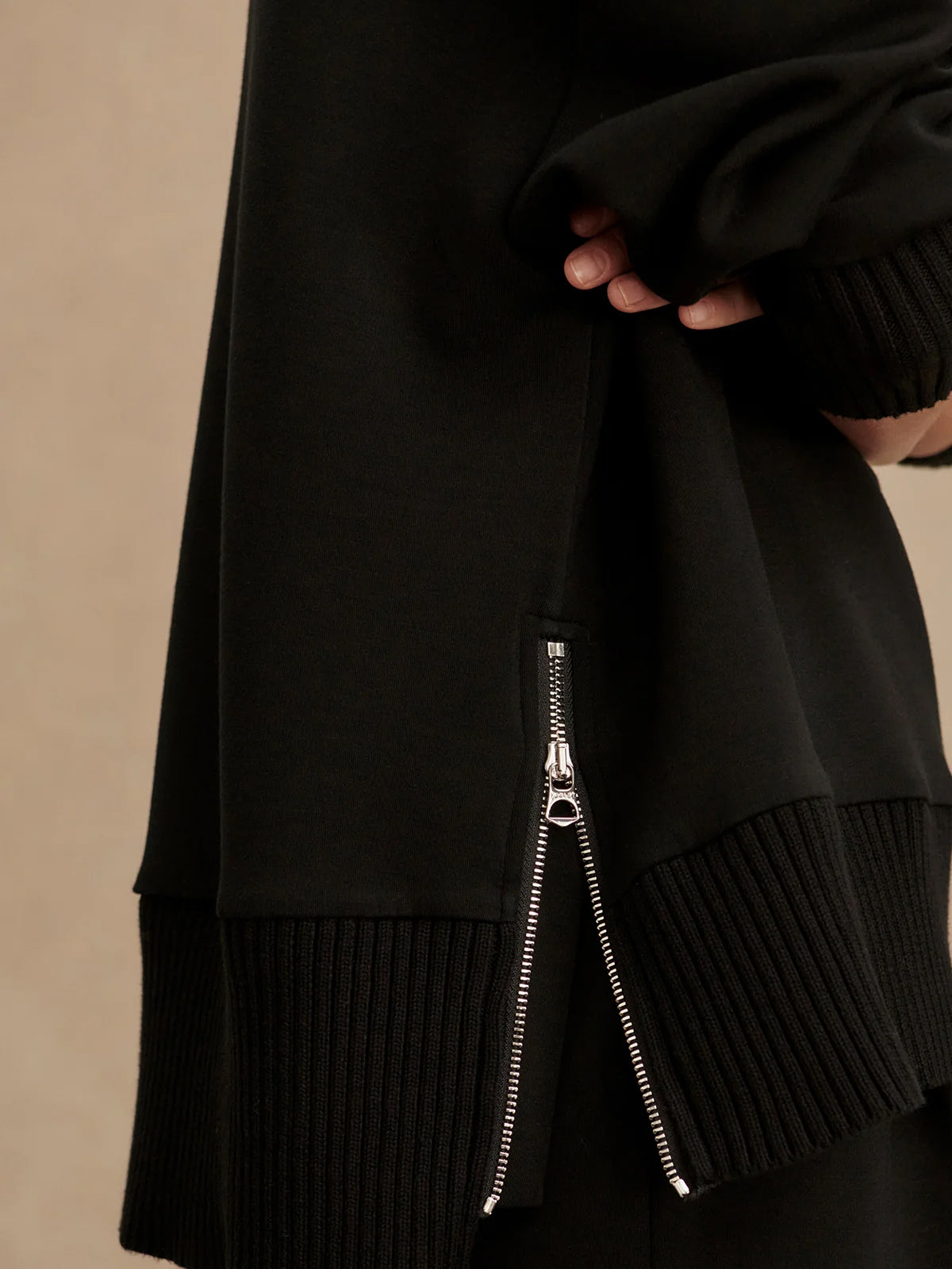 Varley Barker High Neck Sweat Black