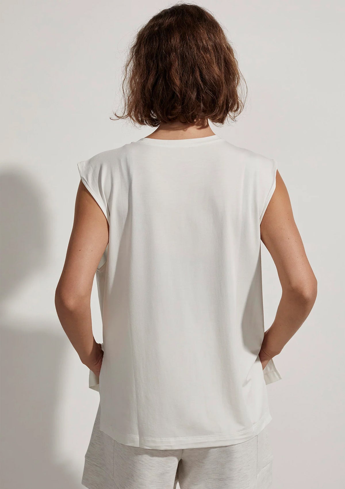 Varley Calgary Boxy Tank White
