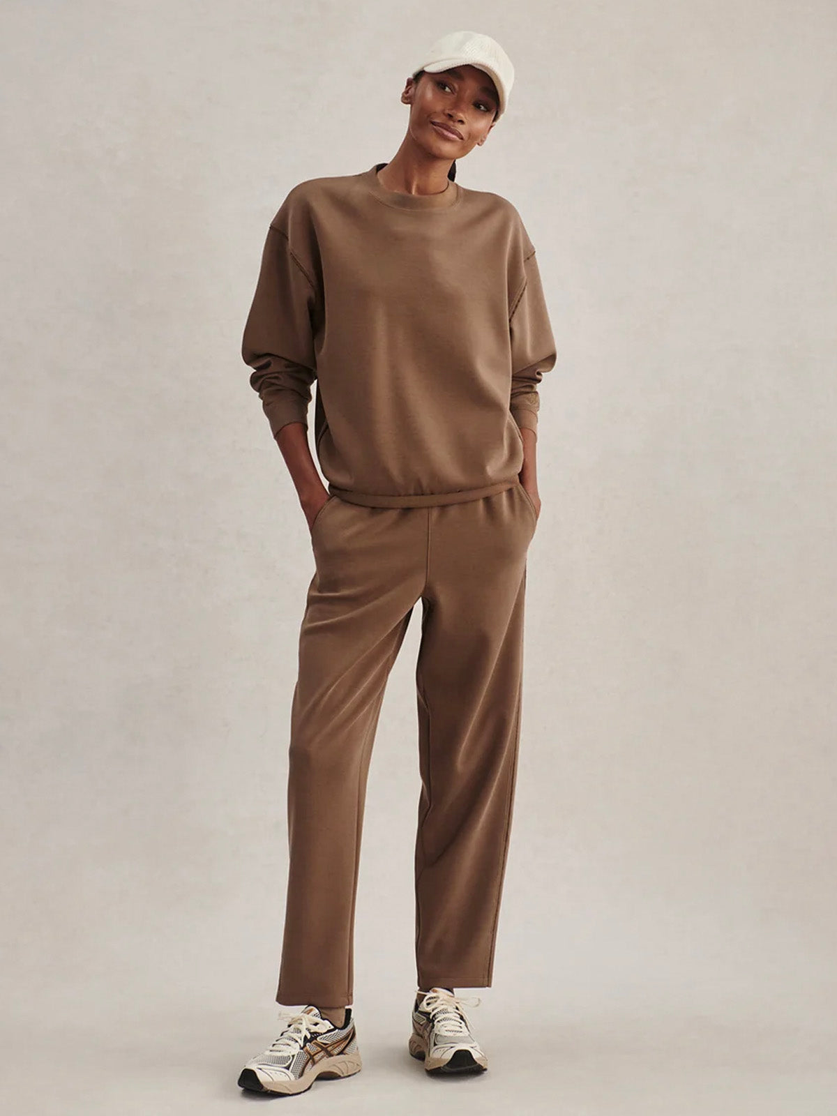 Varley Coralie Crew Neck Sweat Teak Olive