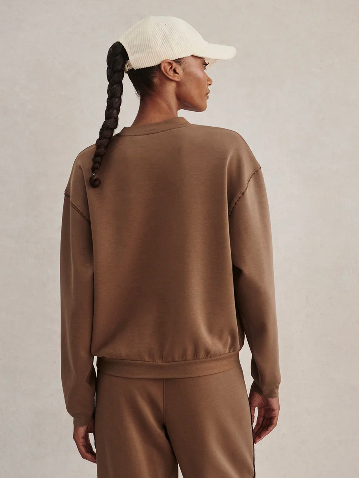 Varley Coralie Crew Neck Sweat Teak Olive