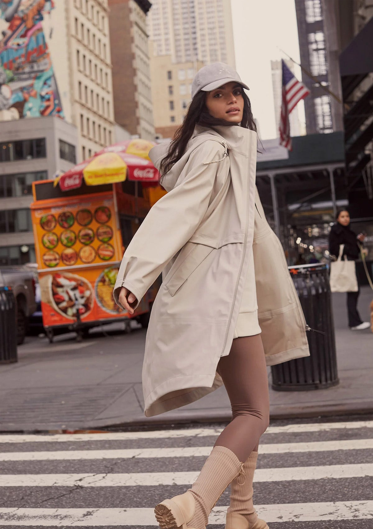 Varley Kirsten Rain Coat Silver Lining