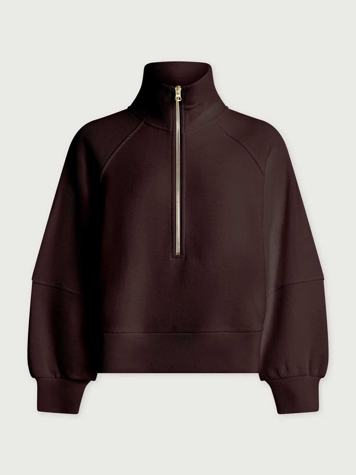 Varley Milano Half Zip Sweat Coffee Bean