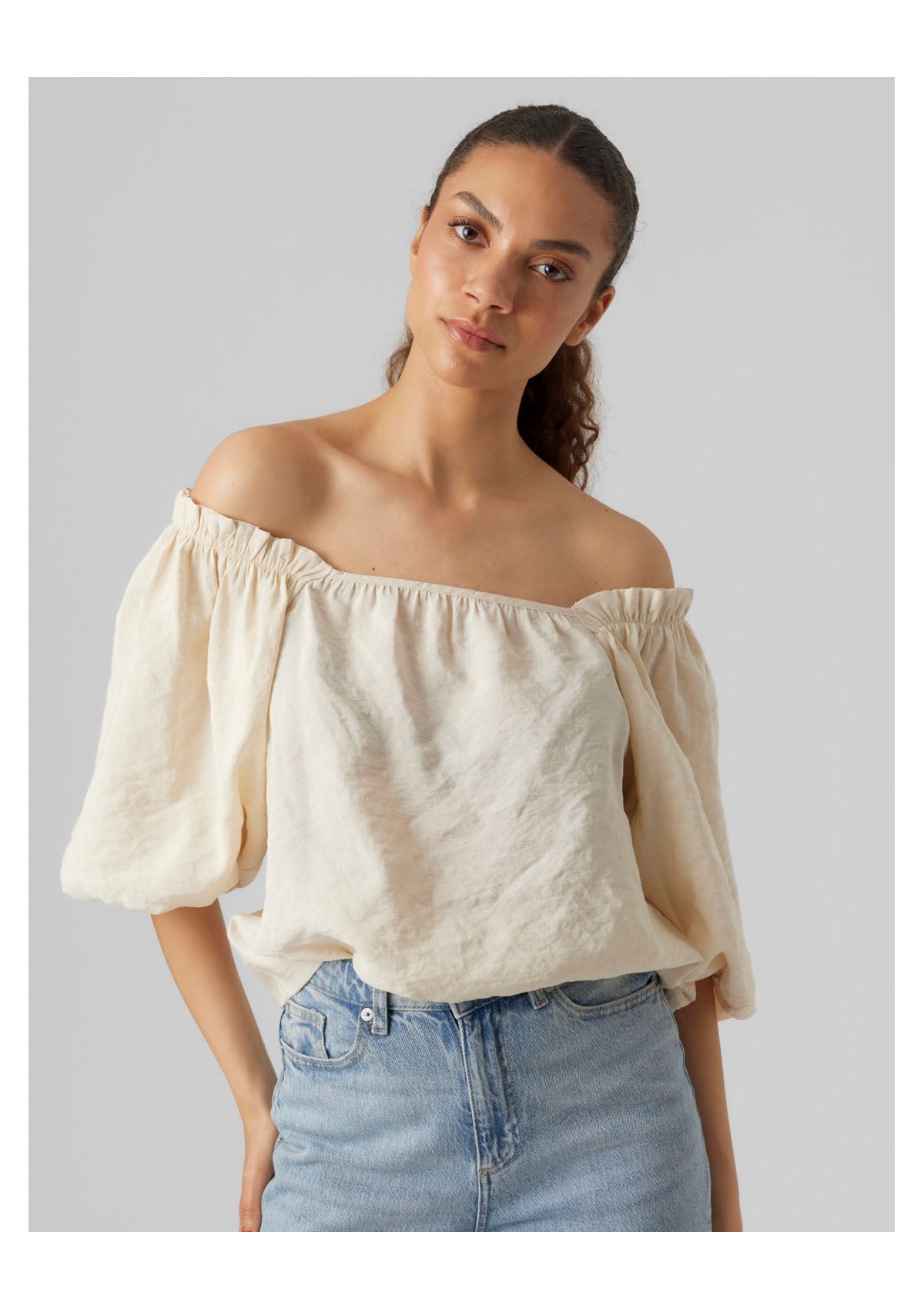 AWARE Square Neck Top Neutral