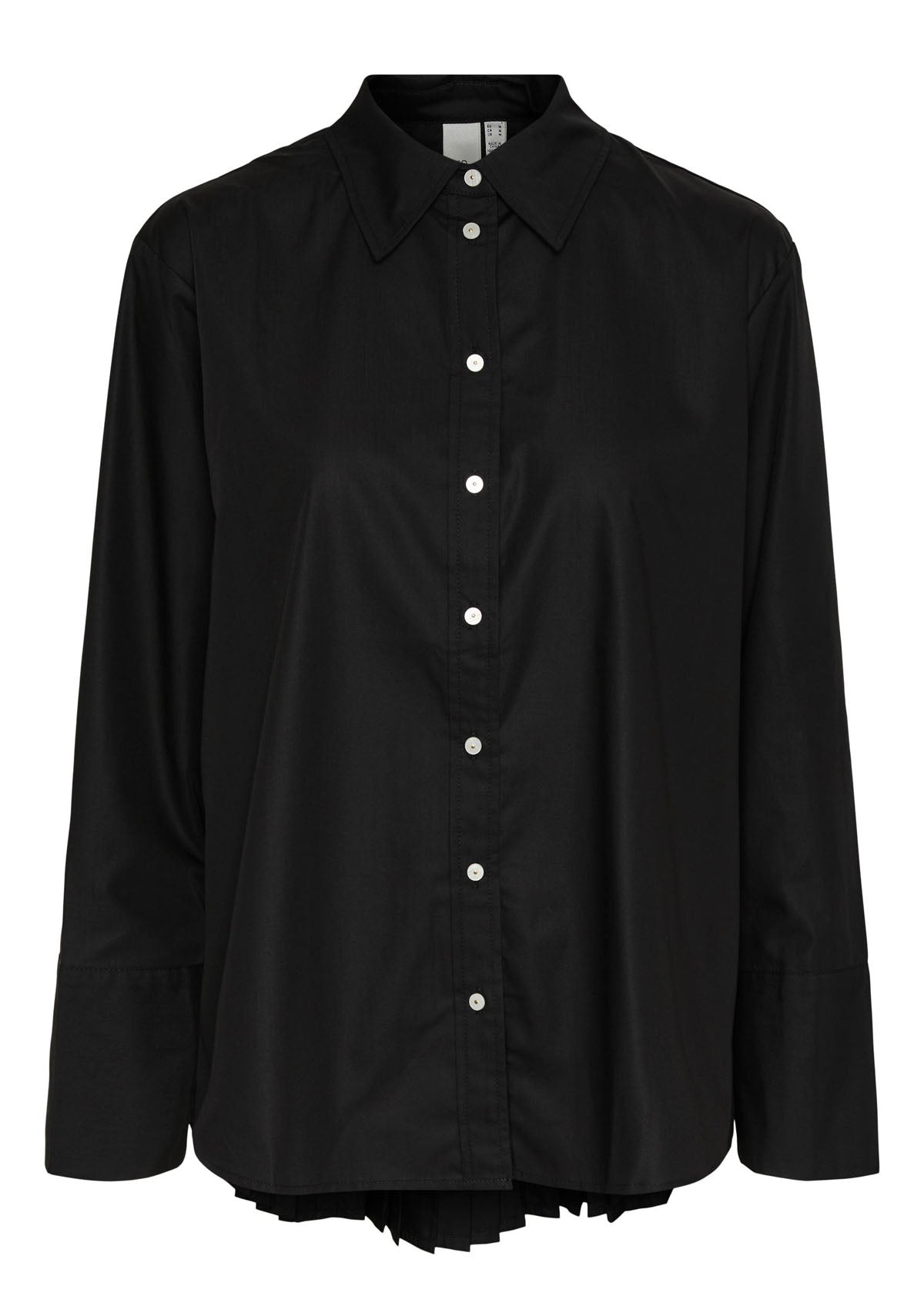 YAS Roya Pleat Back Shirt Black