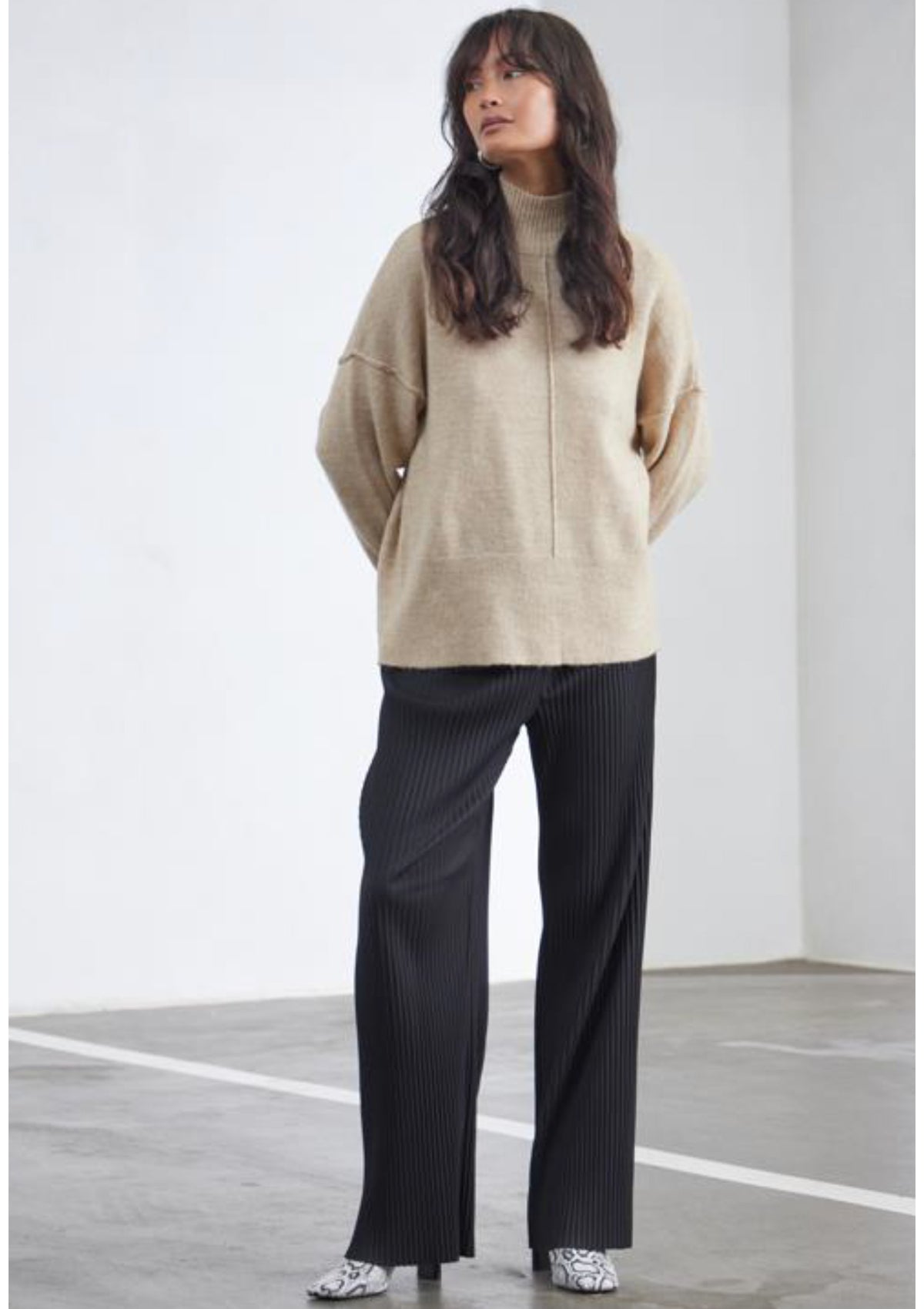 YAS Balyis High Neck Knit Jumper