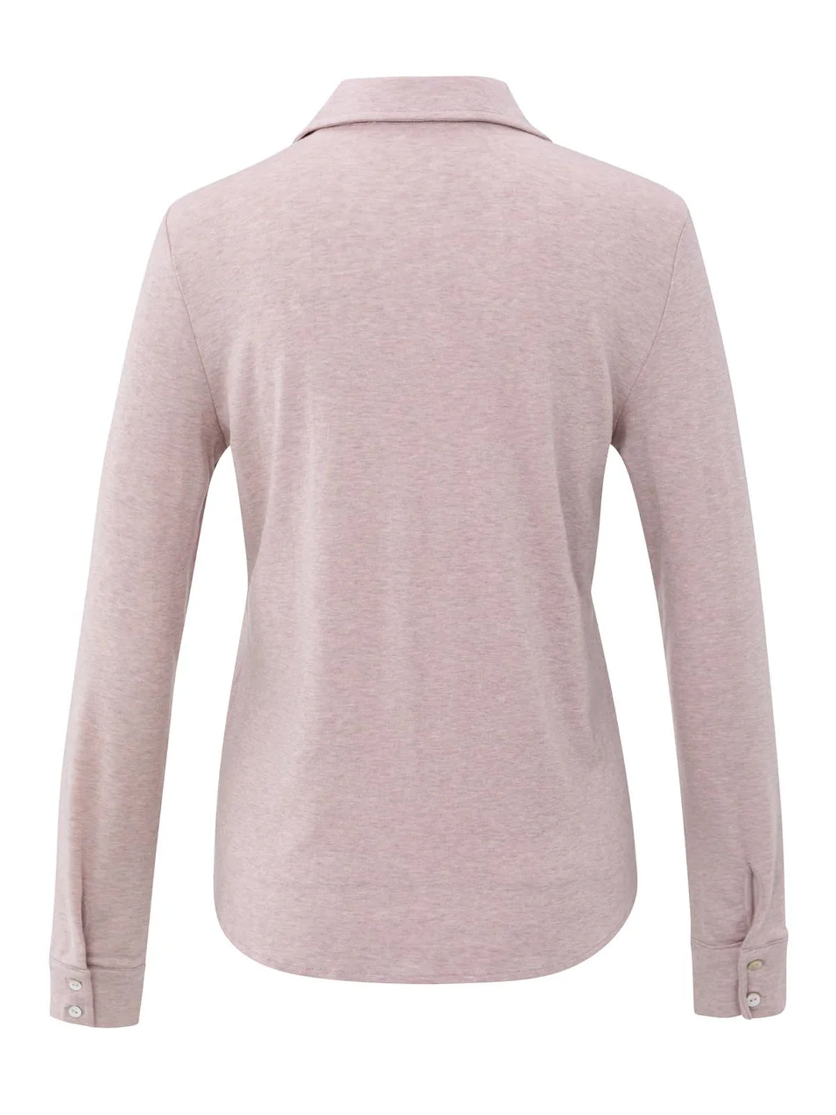 YAYA V-Neck Jersey Blouse Pink Melange