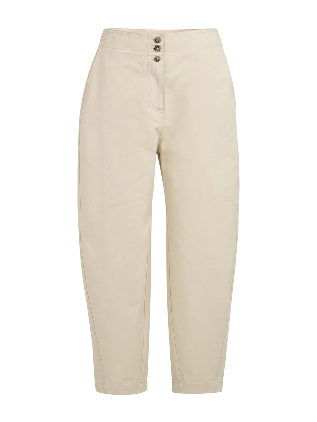 YAYA High Waist Barrel Trousers Warm Sand