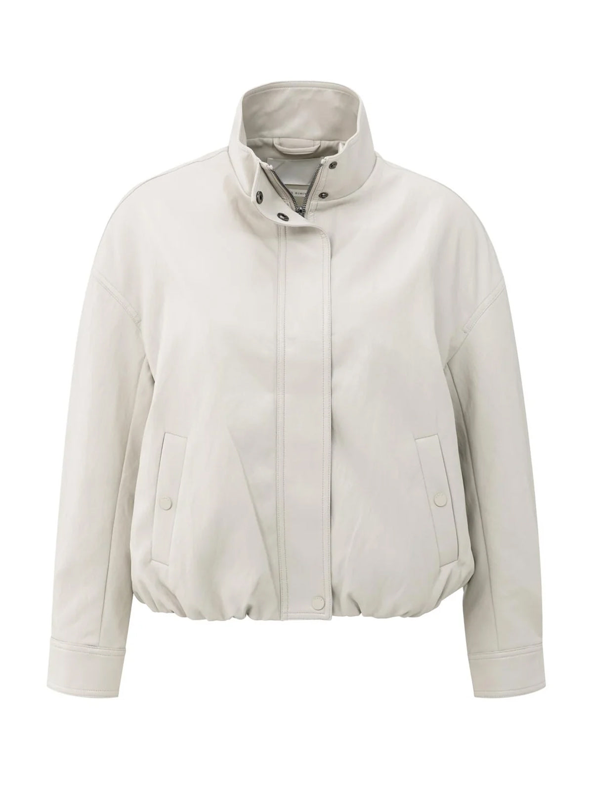 YAYA Short Faux Leather Jacket Chalk White