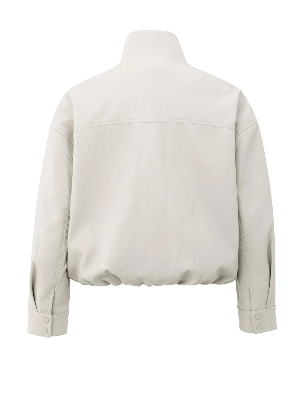 YAYA Short Faux Leather Jacket Chalk White