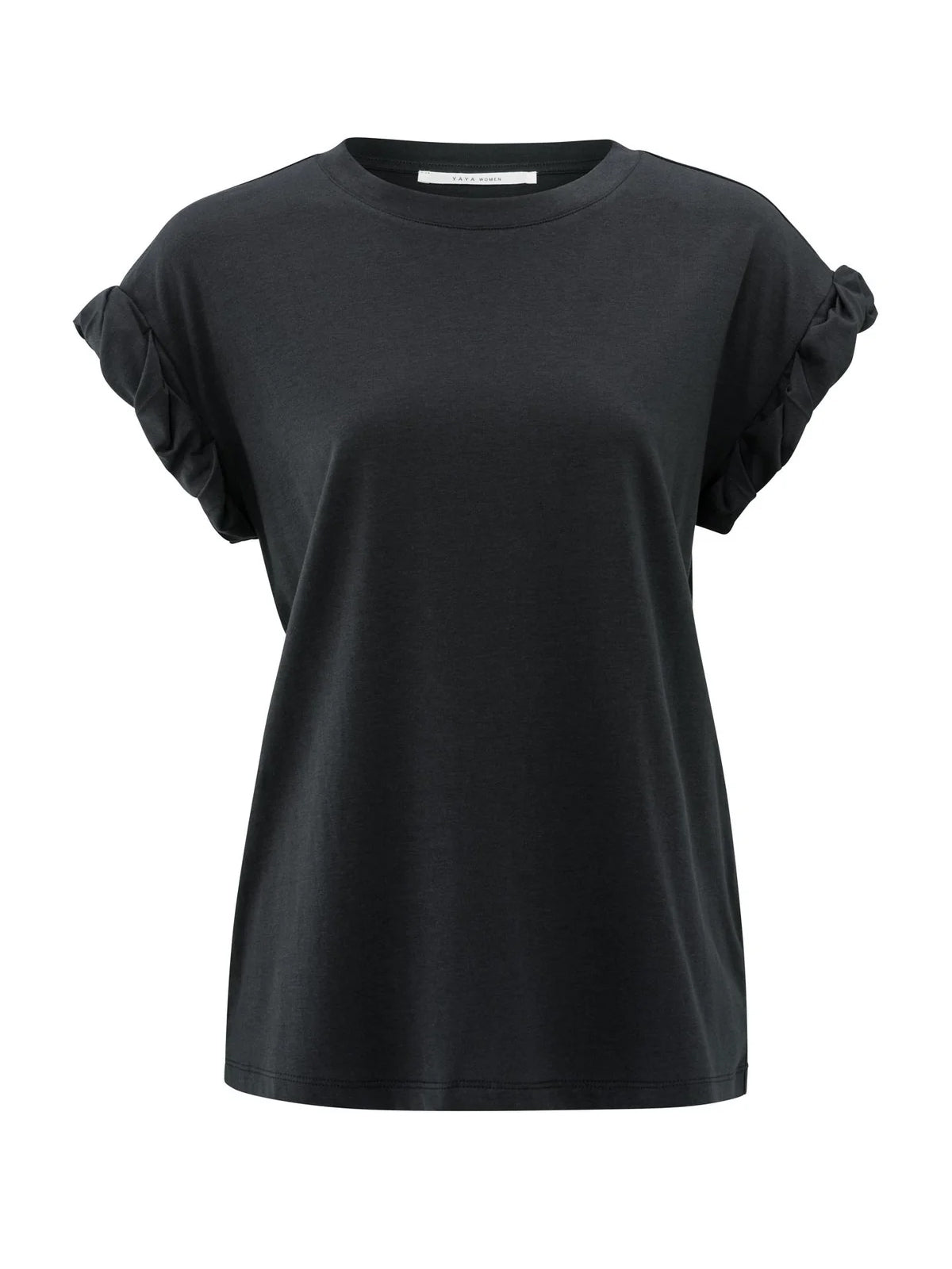 Yaya Rolled Sleeve T-Shirt Grey