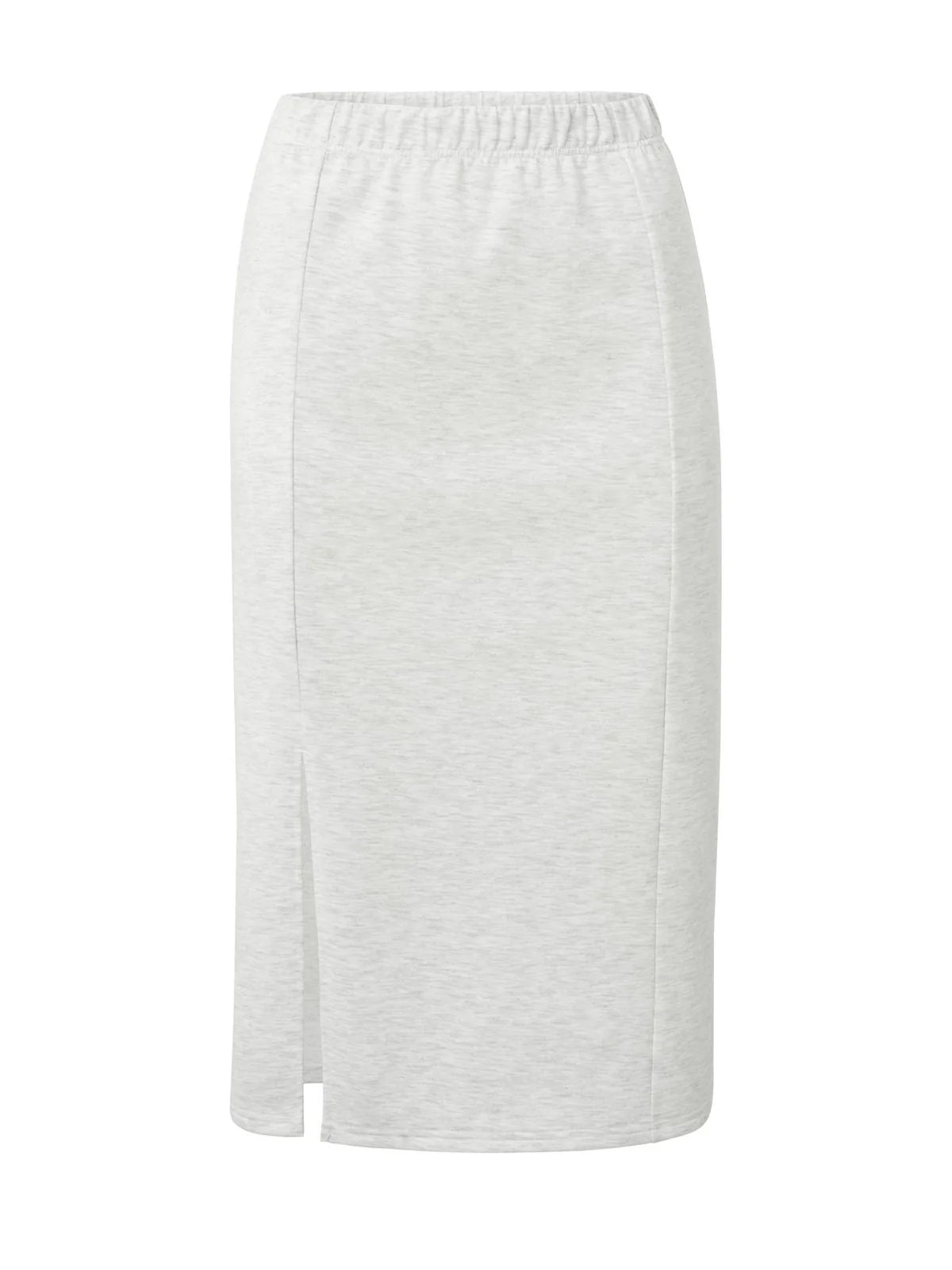 YAYA Midi Skirt With Slit & Tie Detail Grey