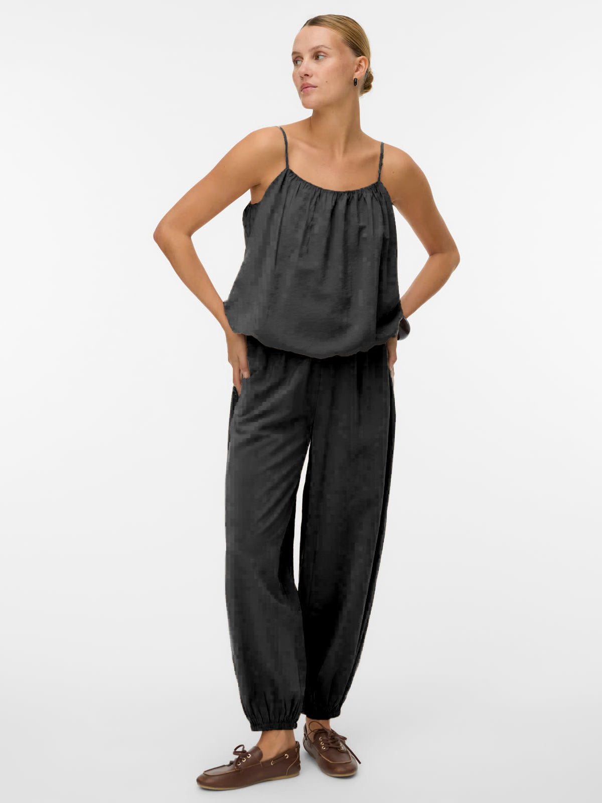 Aware High Waist Balloon Trousers Black - Glebe Fashion