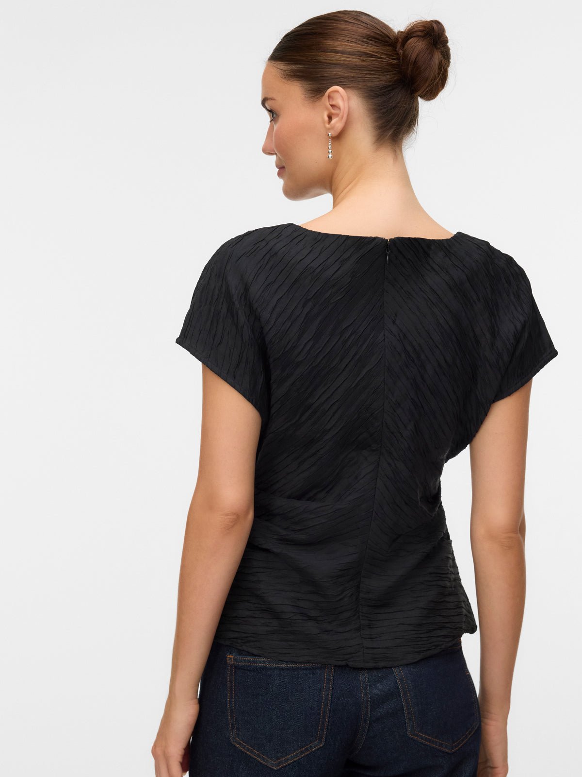 Boat Neck Sleeveless Top Black - Glebe Fashion