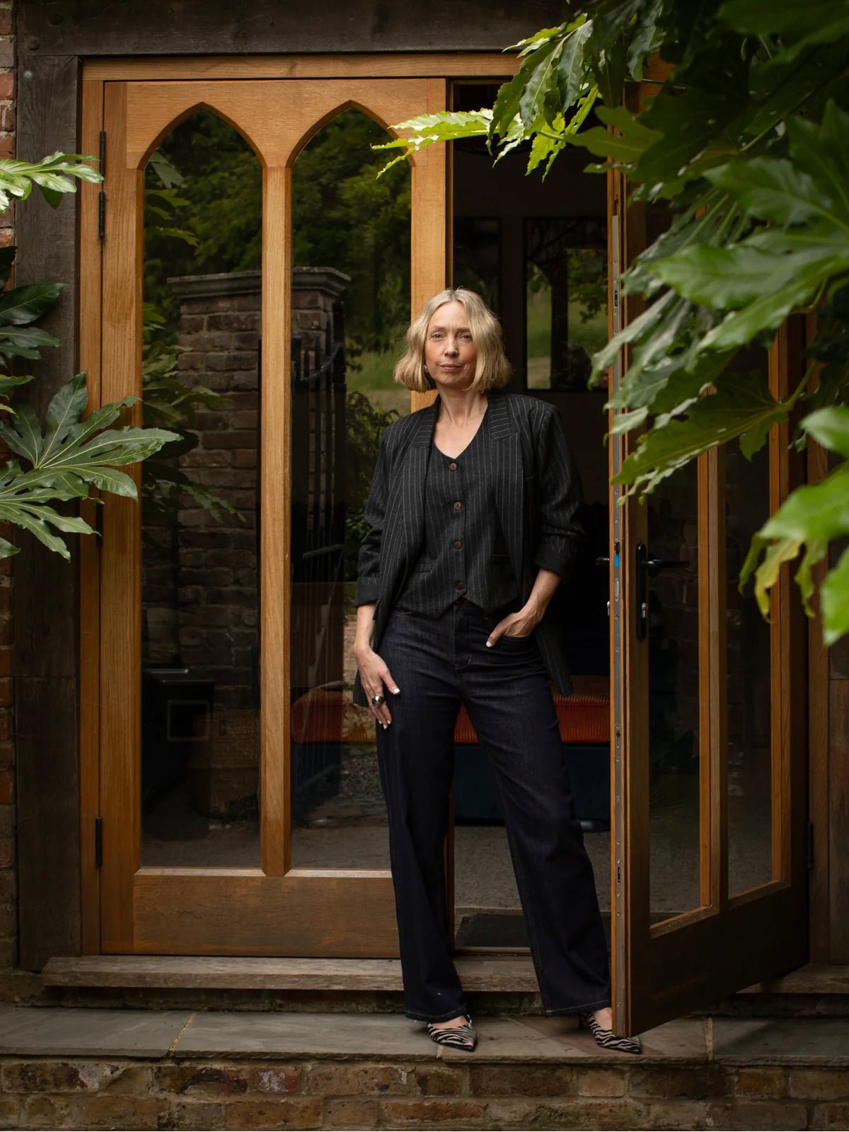 Chalk Wendy Waistcoat Dark Charcoal - Glebe Fashion