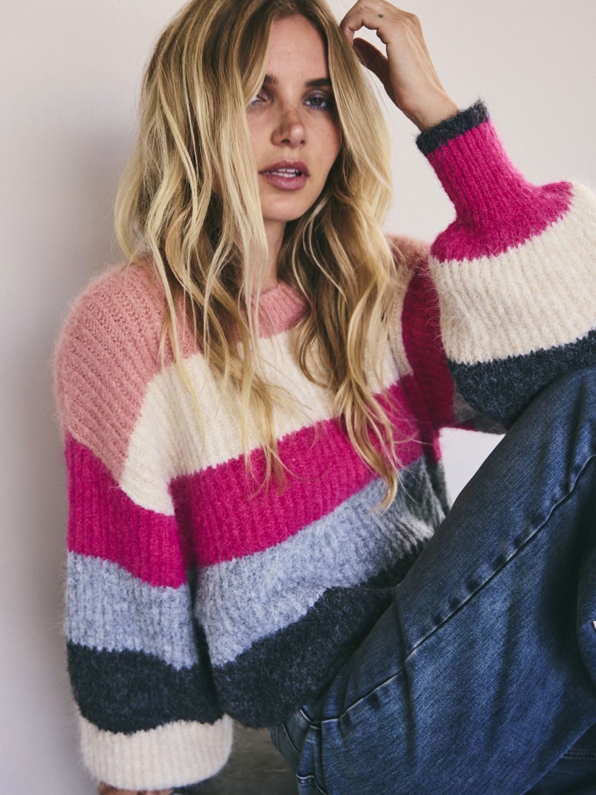 Co'Couture Coralie Knit Jumper Pink - Glebe Fashion