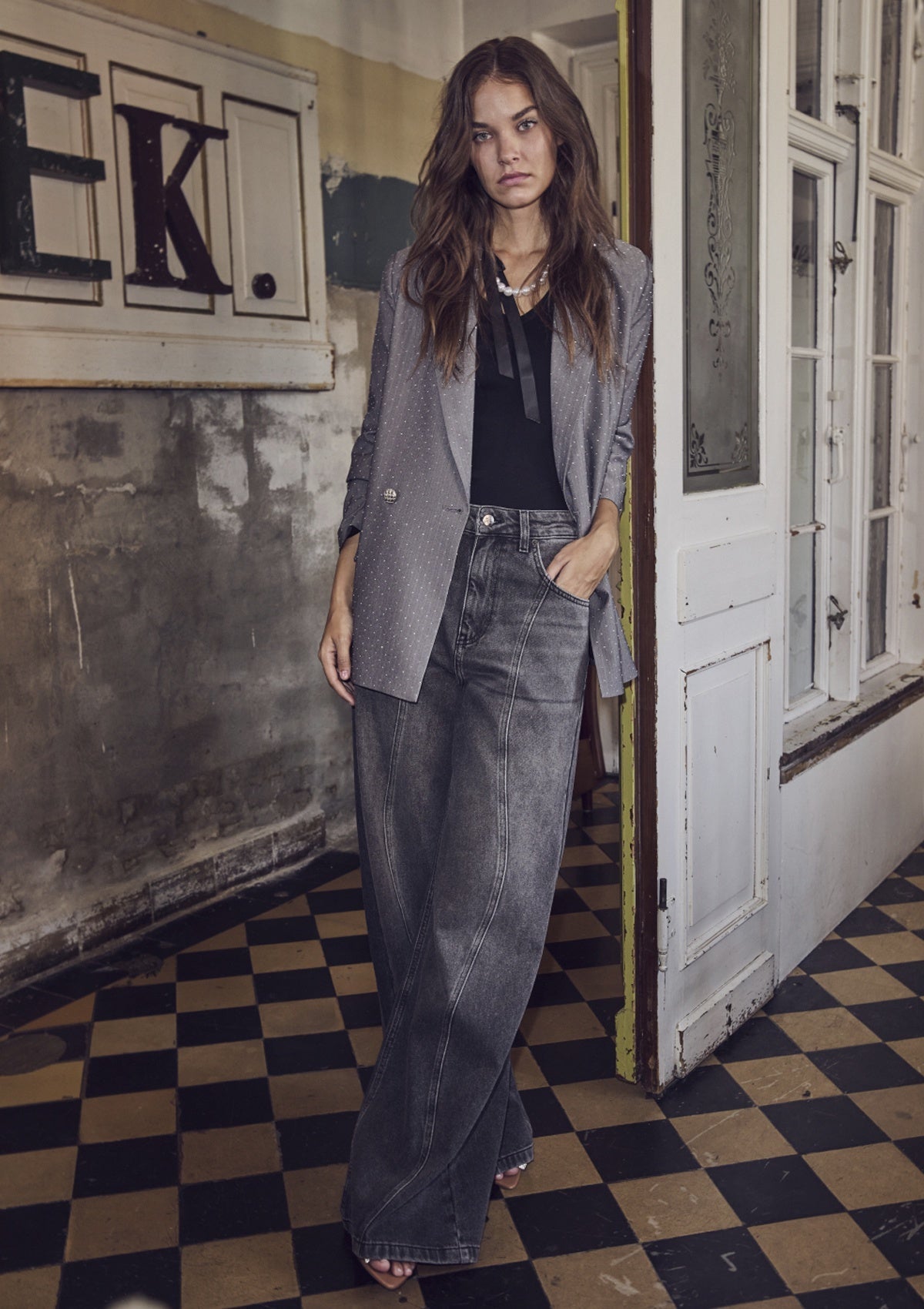 Co’couture Jewel Blazer Grey - Glebe Fashion