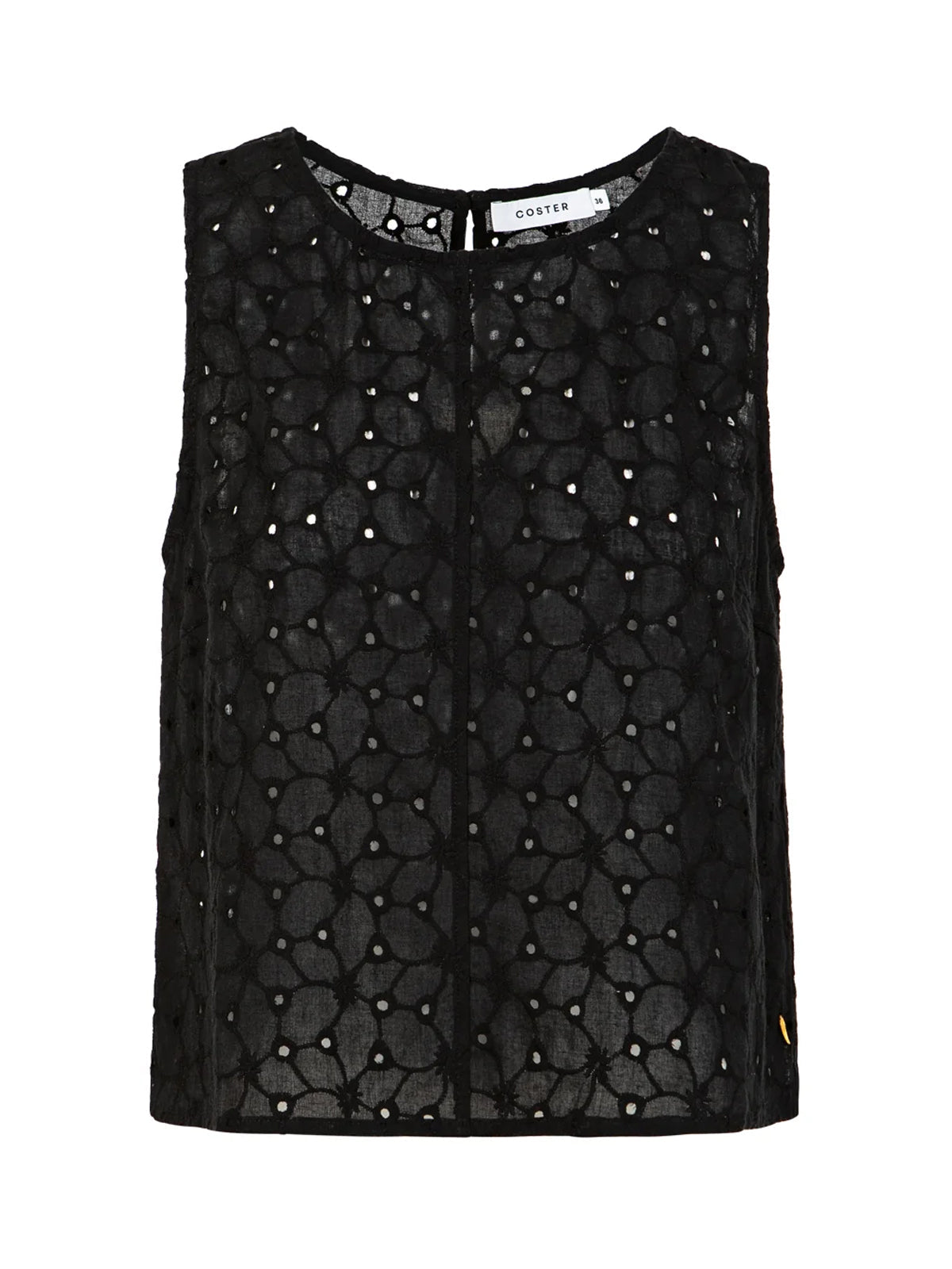 Coster Copenhagen Broderie Anglaise Top Black - Glebe Fashion