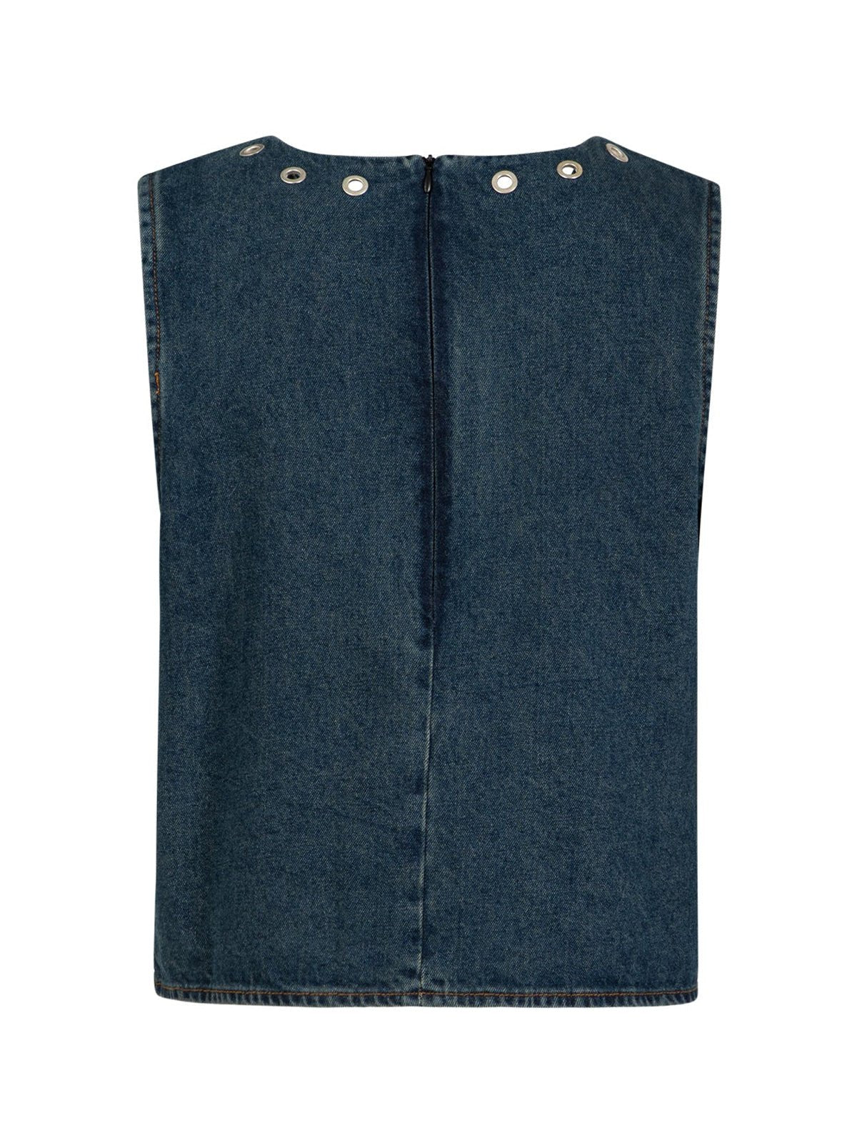 Coster Copenhagen Denim Top With Eyelets - Glebe Fashion