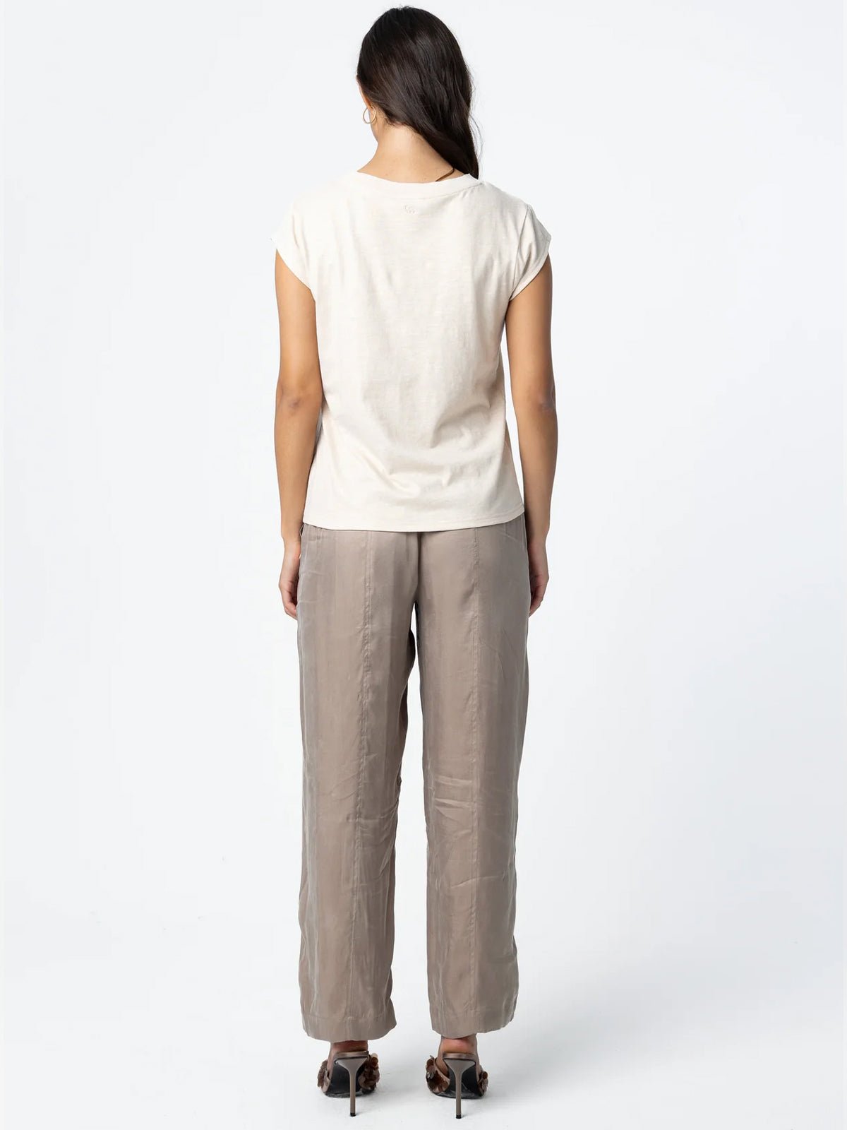 Coster Copenhagen Loose Pants In Lyocell Moon Rock - Glebe Fashion