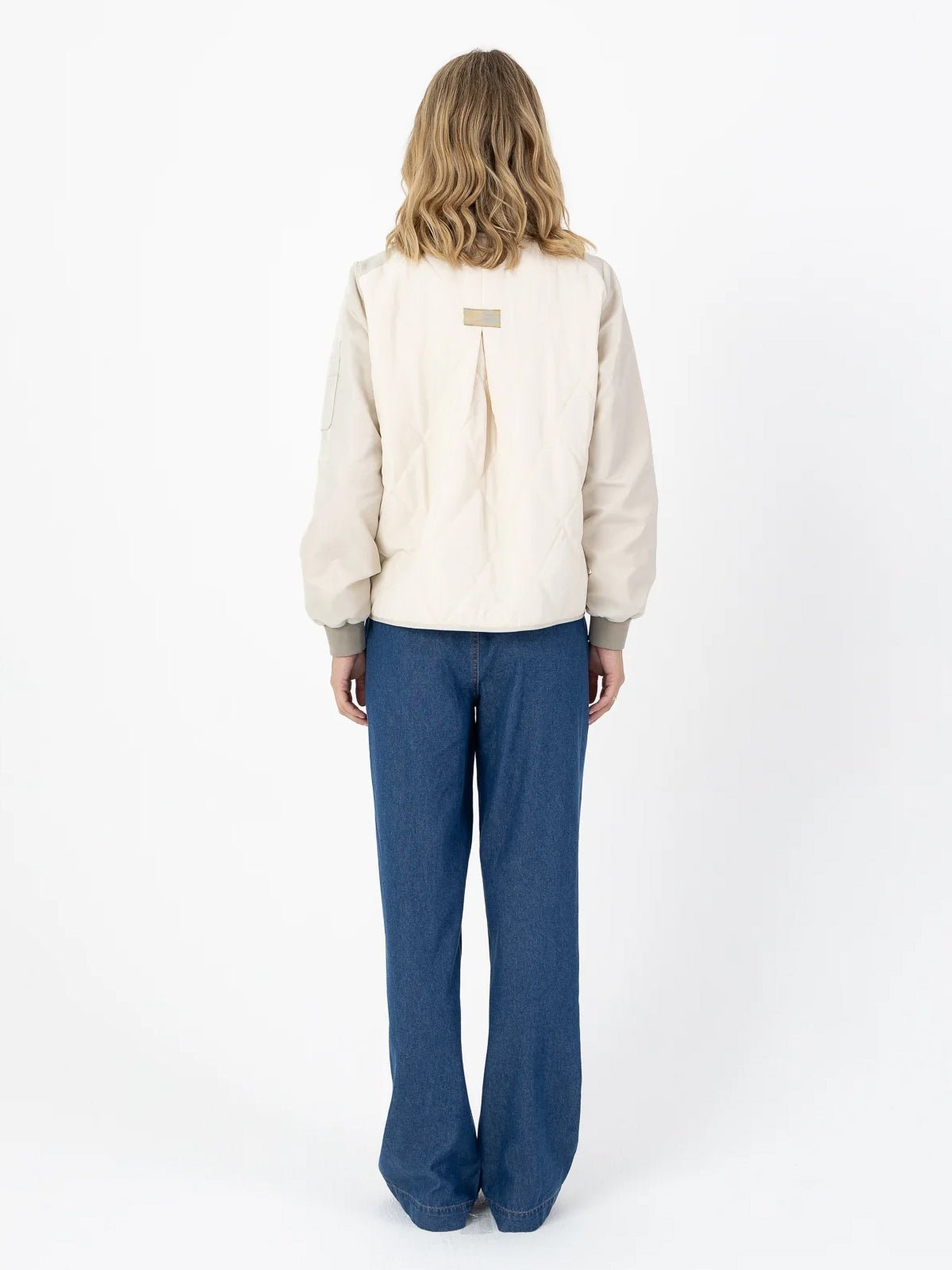 Coster Copenhagen Quilted Bomber Jacket Pearl - Glebe Fashion