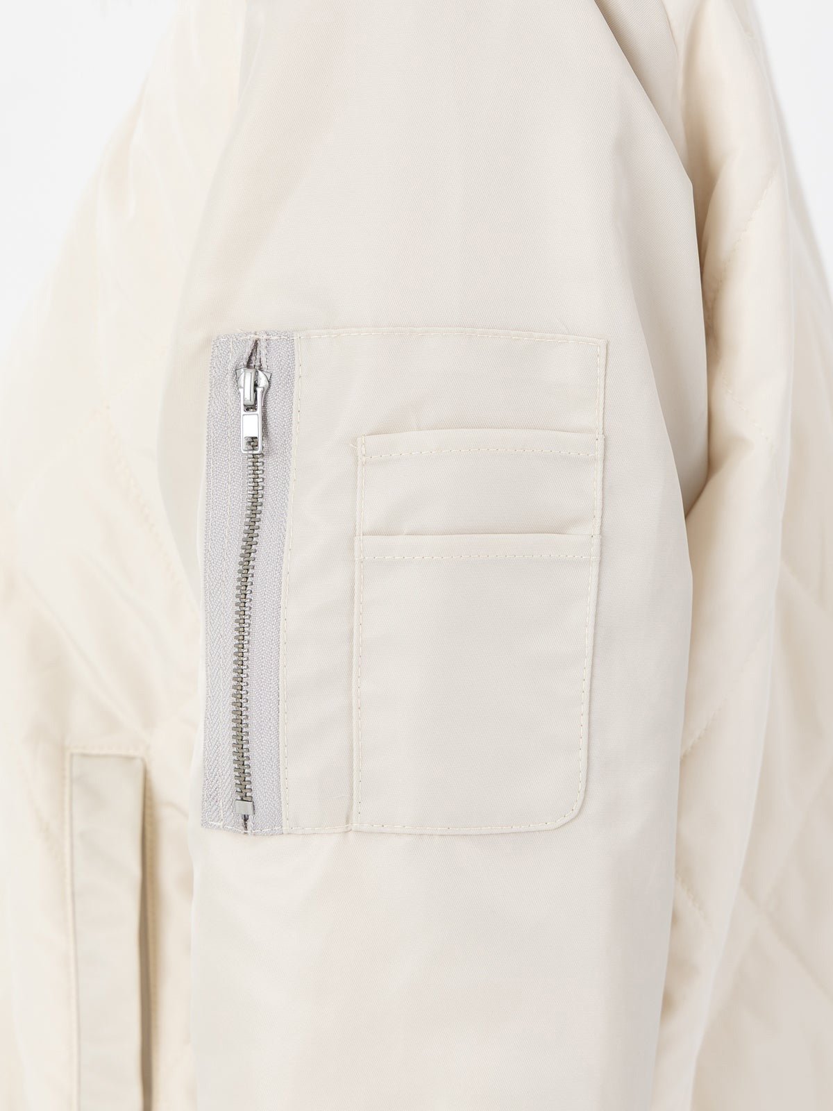 Coster Copenhagen Quilted Bomber Jacket Pearl - Glebe Fashion