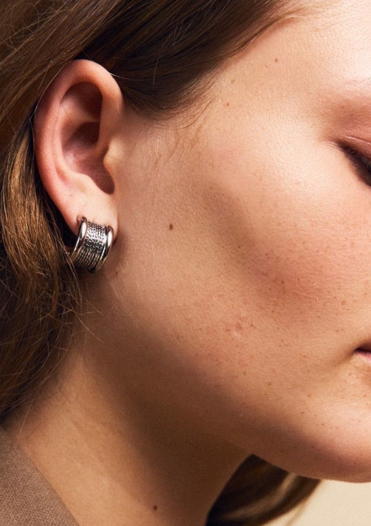 Edblad Lumi Creoles Large Steel - Glebe Fashion