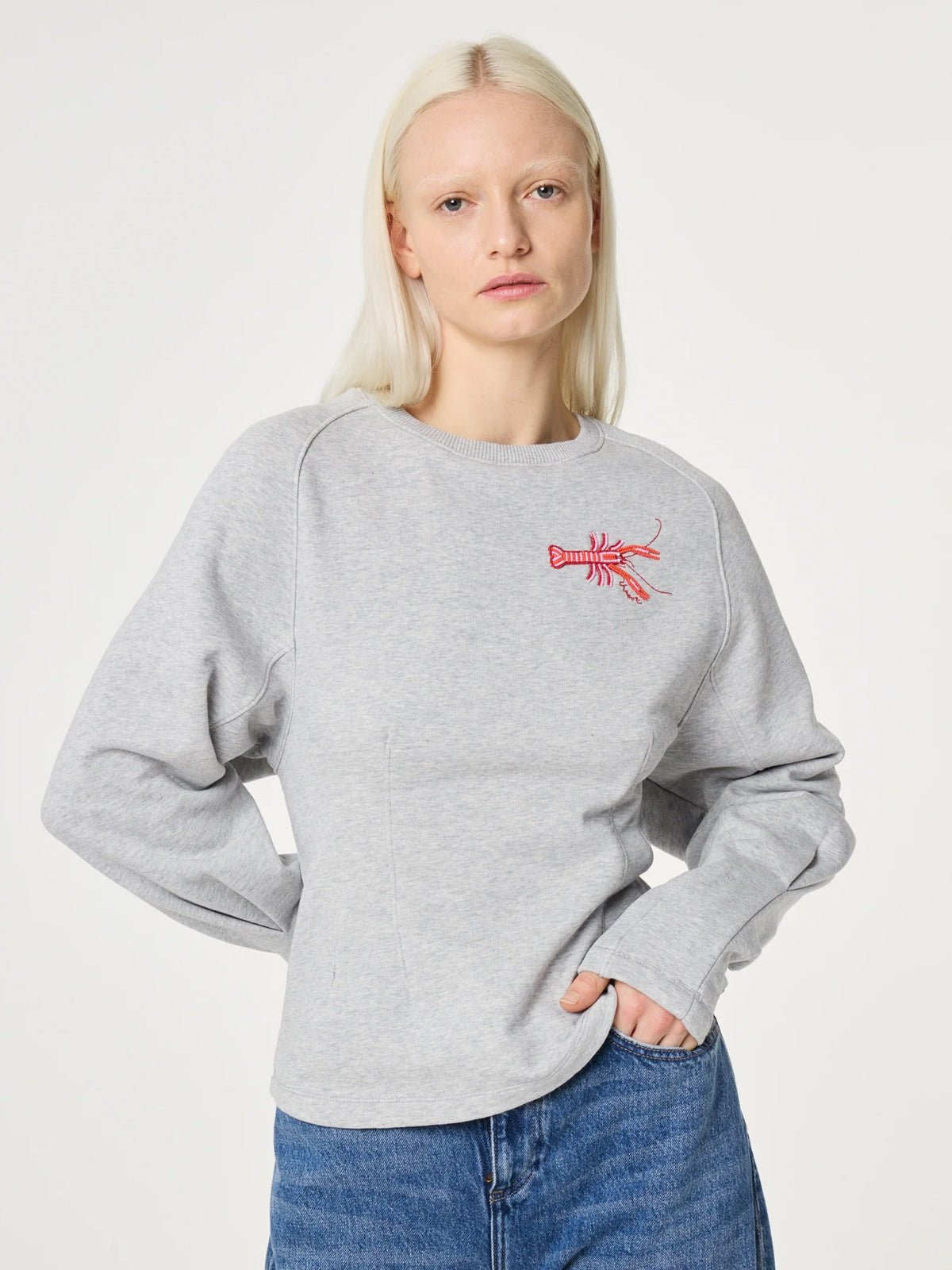 Fabienne Chapot Dhelia Sweater Mid Grey Melange - Glebe Fashion