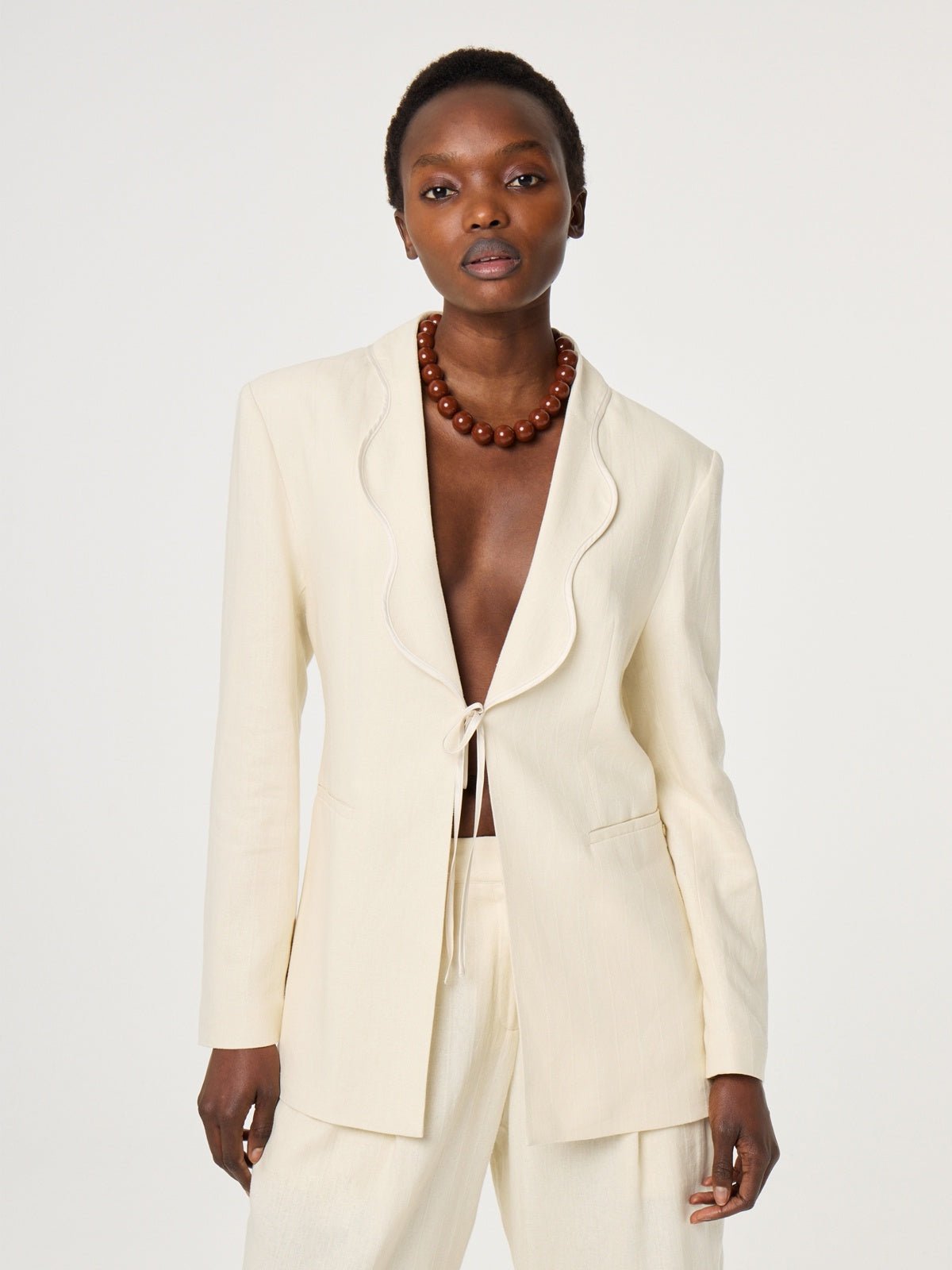 Fabienne Chapot Millor Blazer Warm White - Glebe Fashion