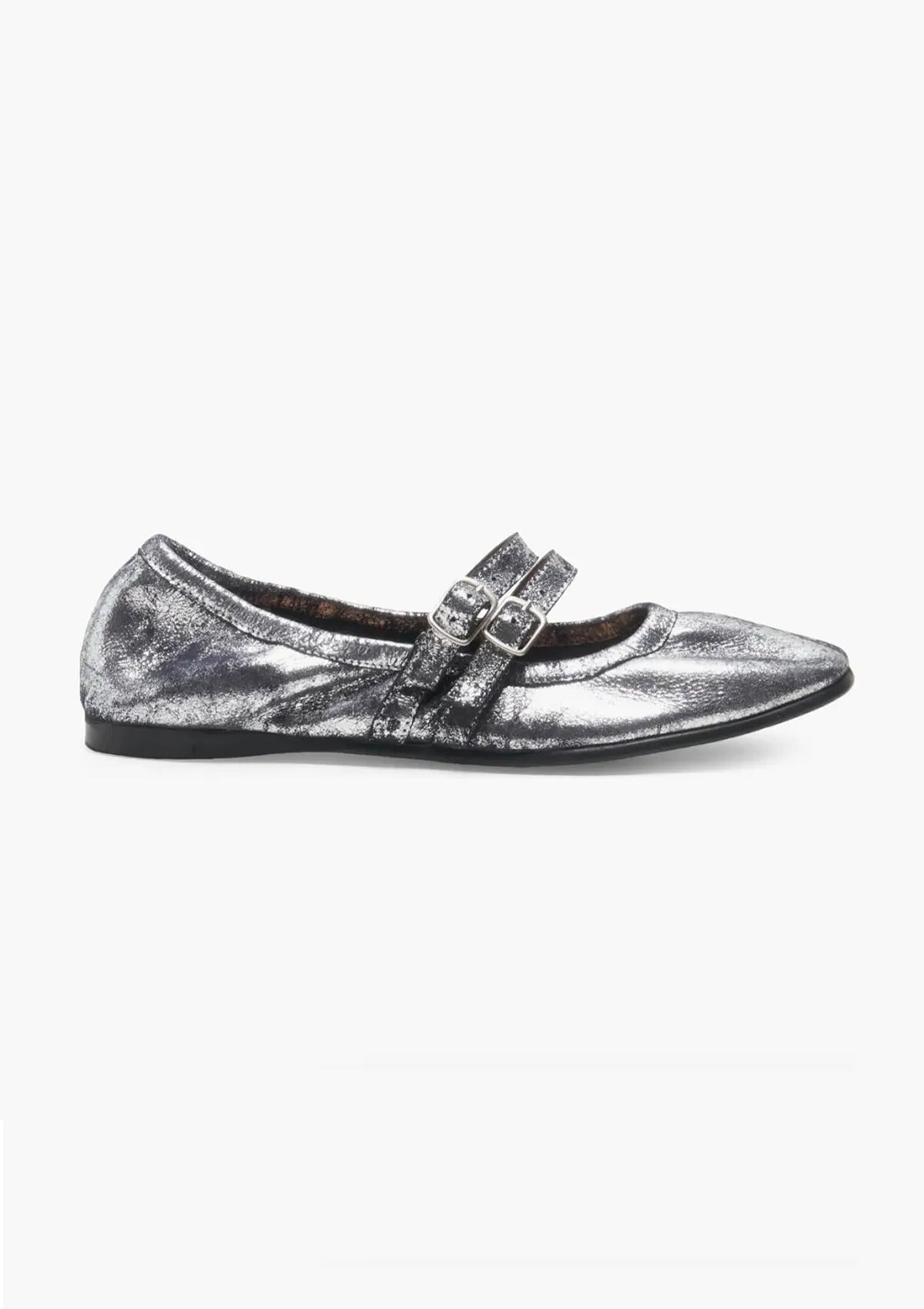 Free People Gemini Ballet Flat Silver - Glebe Fashion