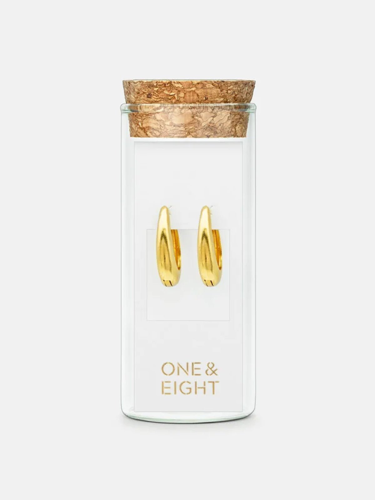 Gold Sculpt Oval Hoops - Glebe Fashion