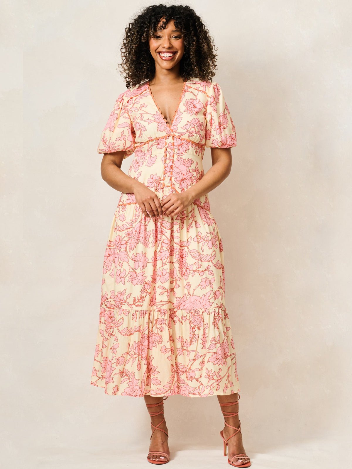 Hope & Ivy The Halima Midi Dress - Glebe Fashion