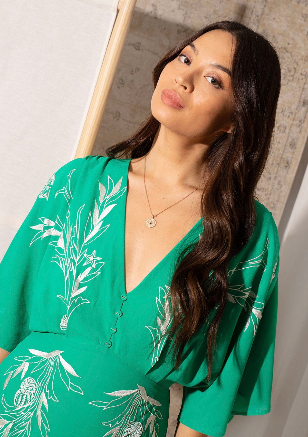 Hope & Ivy Frances Dress Green