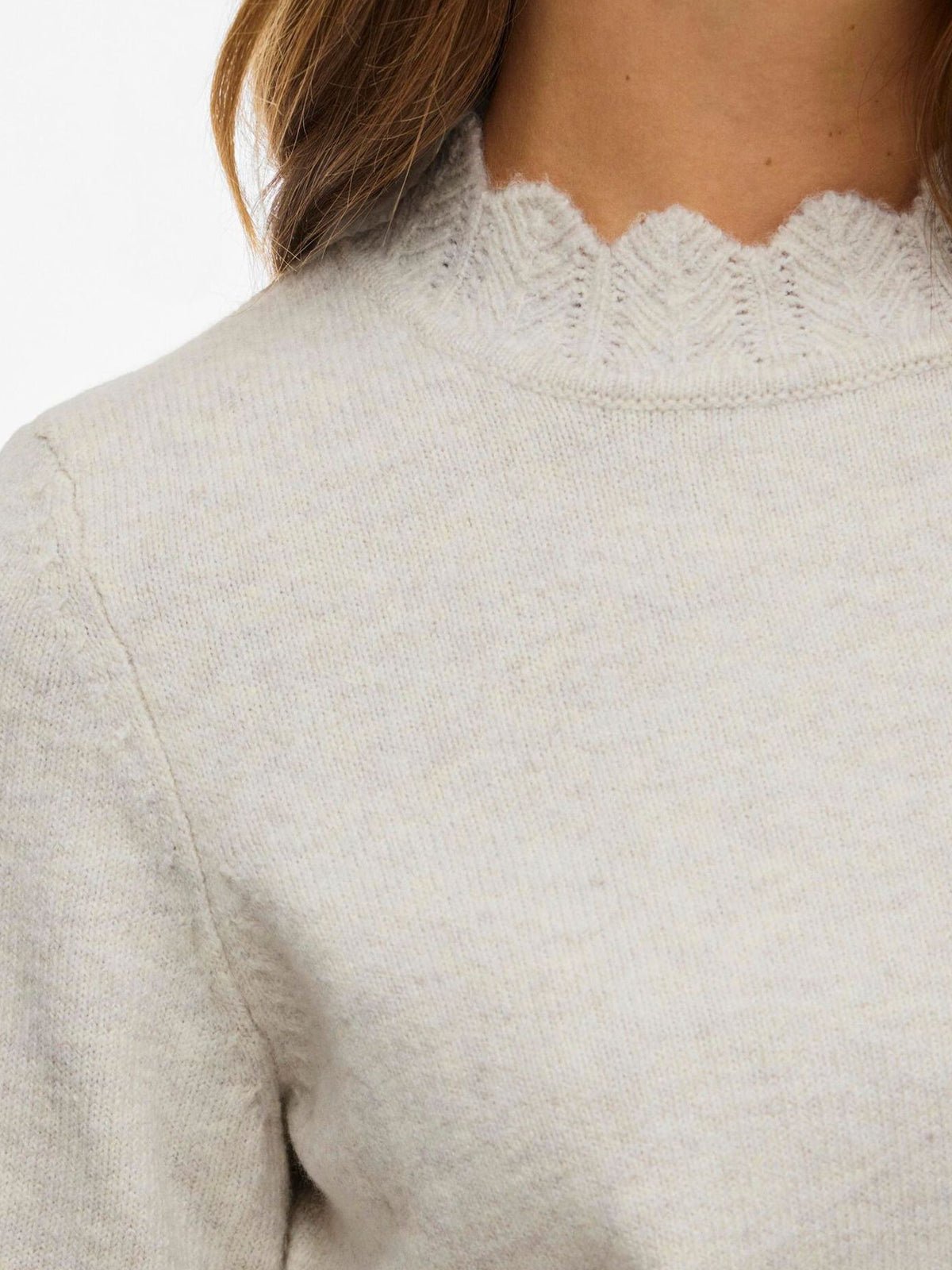 Kolina O - Neck Knit Top Natural - Glebe Fashion