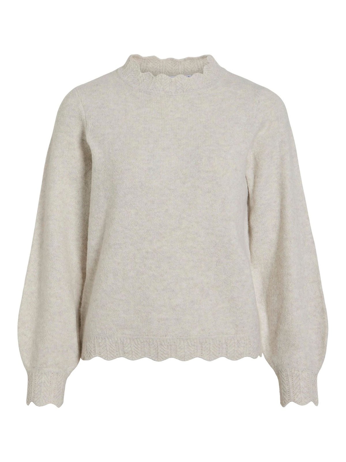 Kolina O - Neck Knit Top Natural - Glebe Fashion