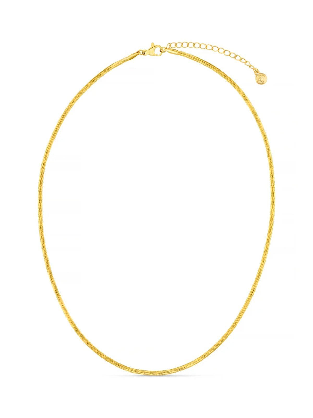 Luxe Flat Snake Chain Necklace Gold - Glebe Fashion