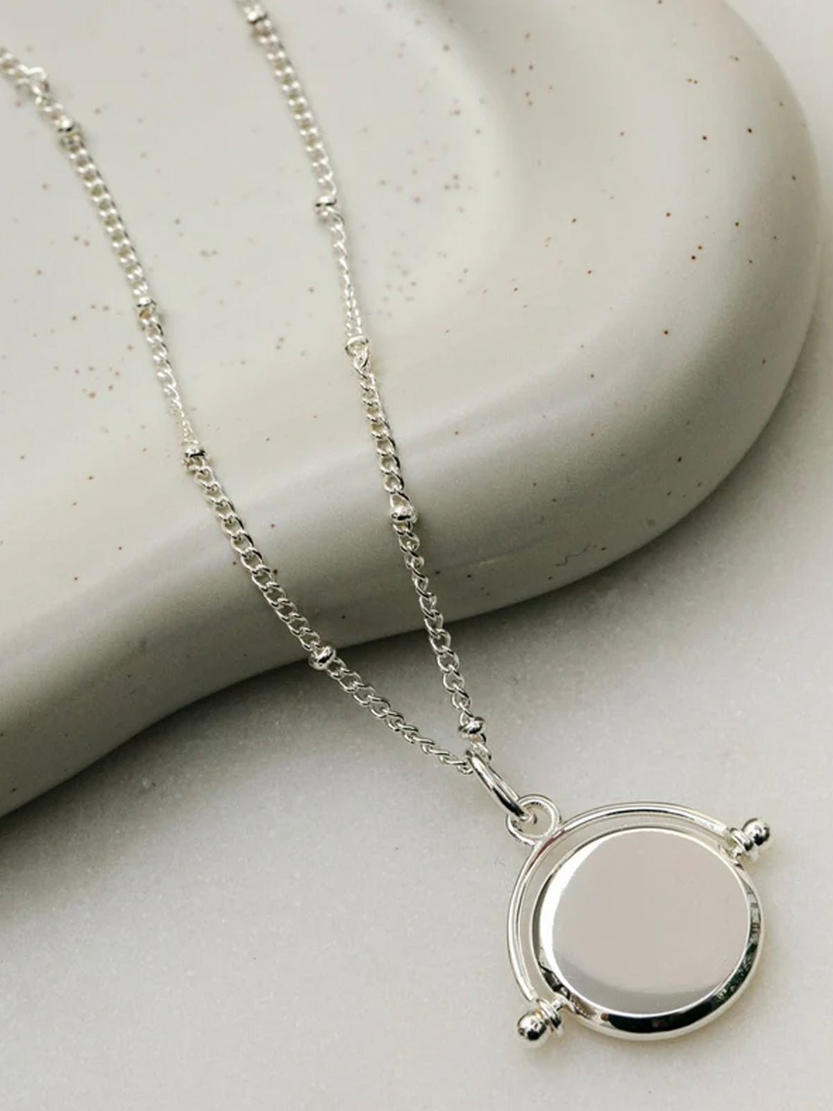 Luxe Silver Disc Necklace - Glebe Fashion