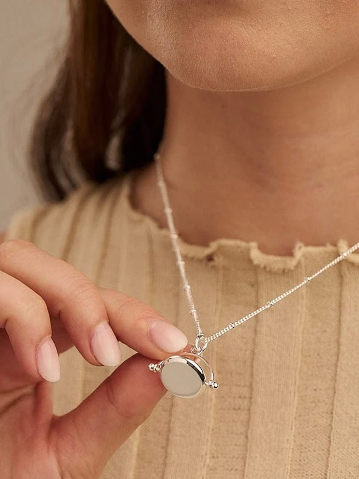 Luxe Silver Disc Necklace - Glebe Fashion