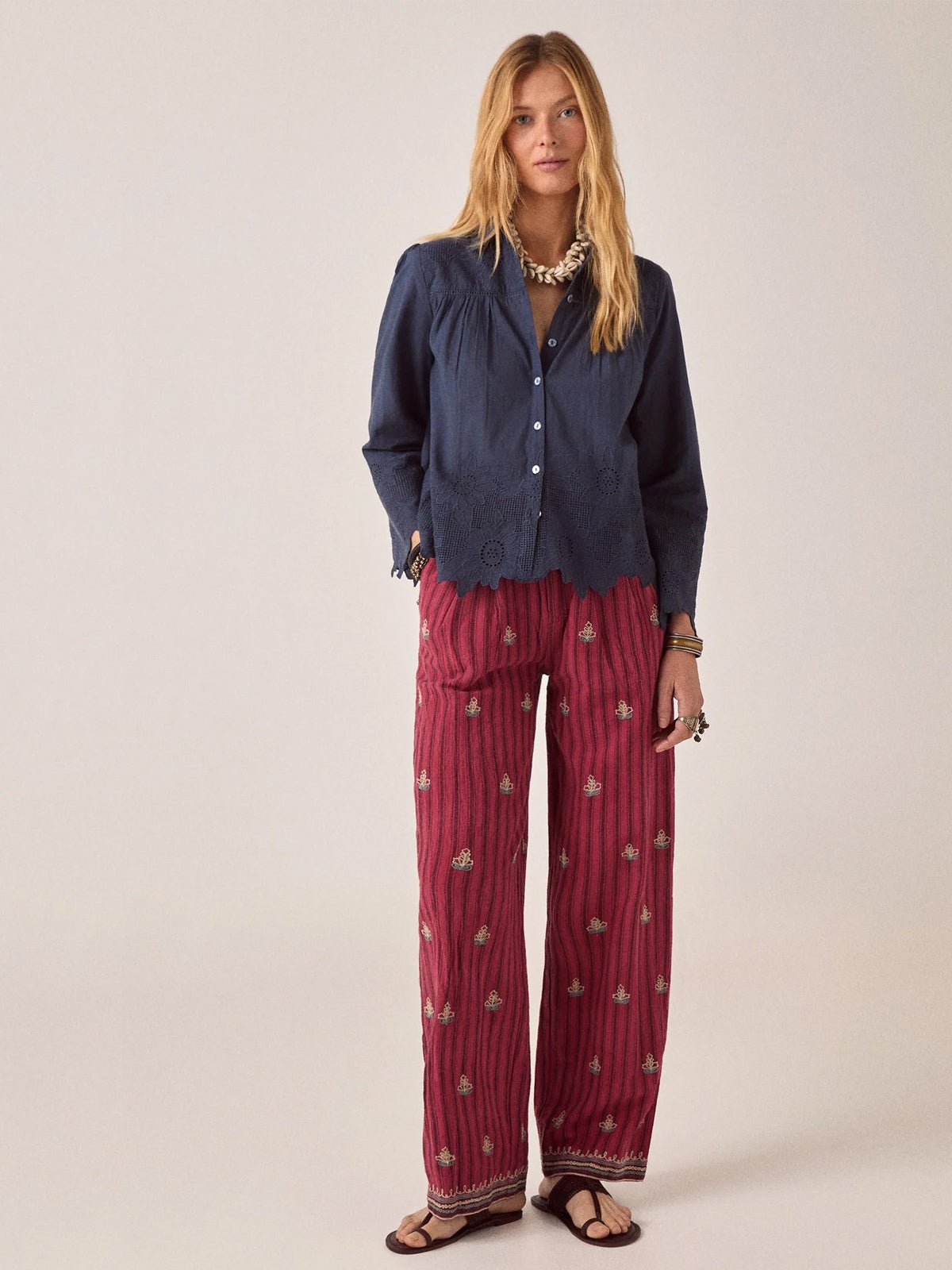 Maison Hotel Arbind Blouse Blue - Glebe Fashion