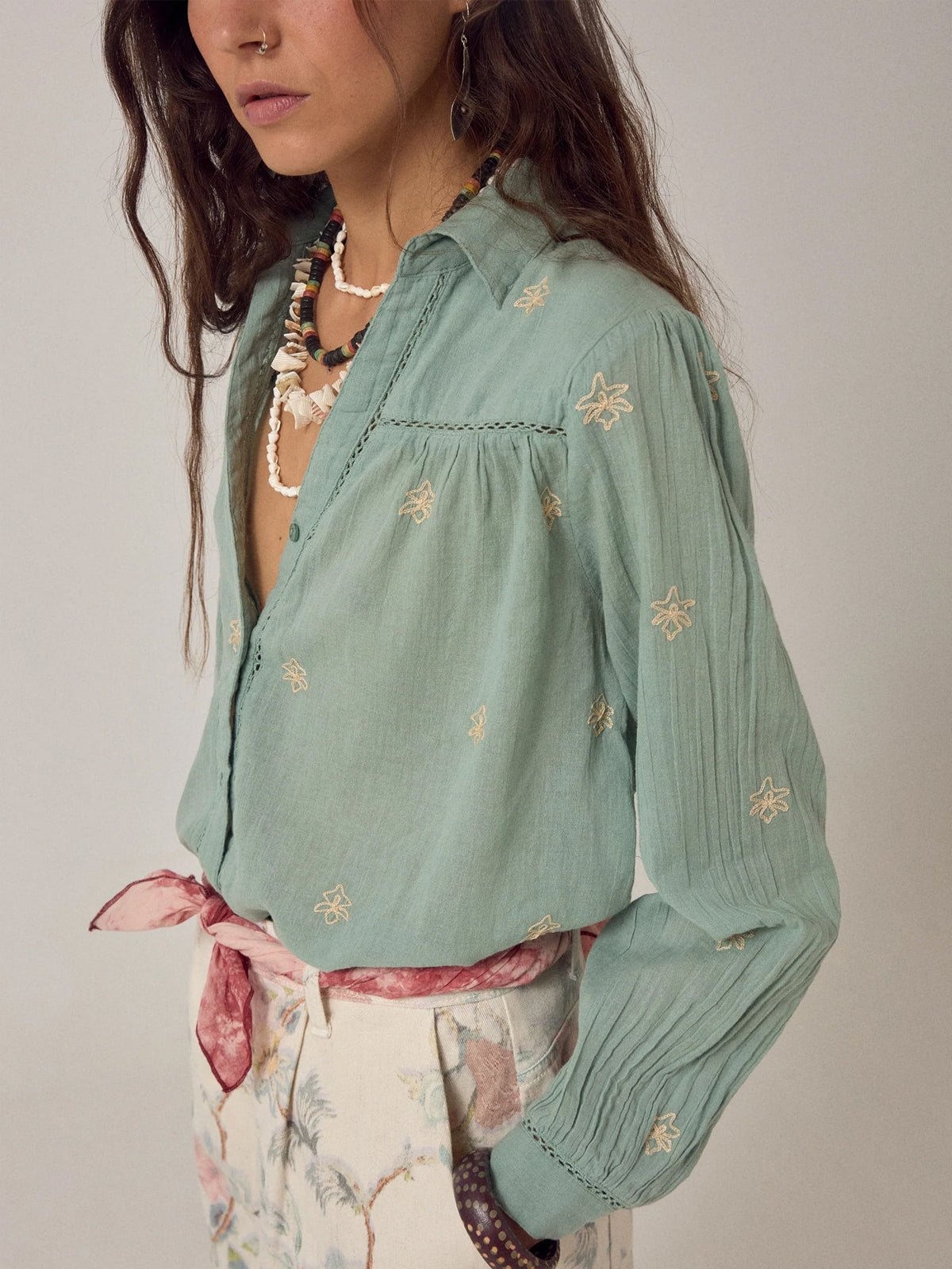 Maison Hotel Rani Shirt Mint - Glebe Fashion
