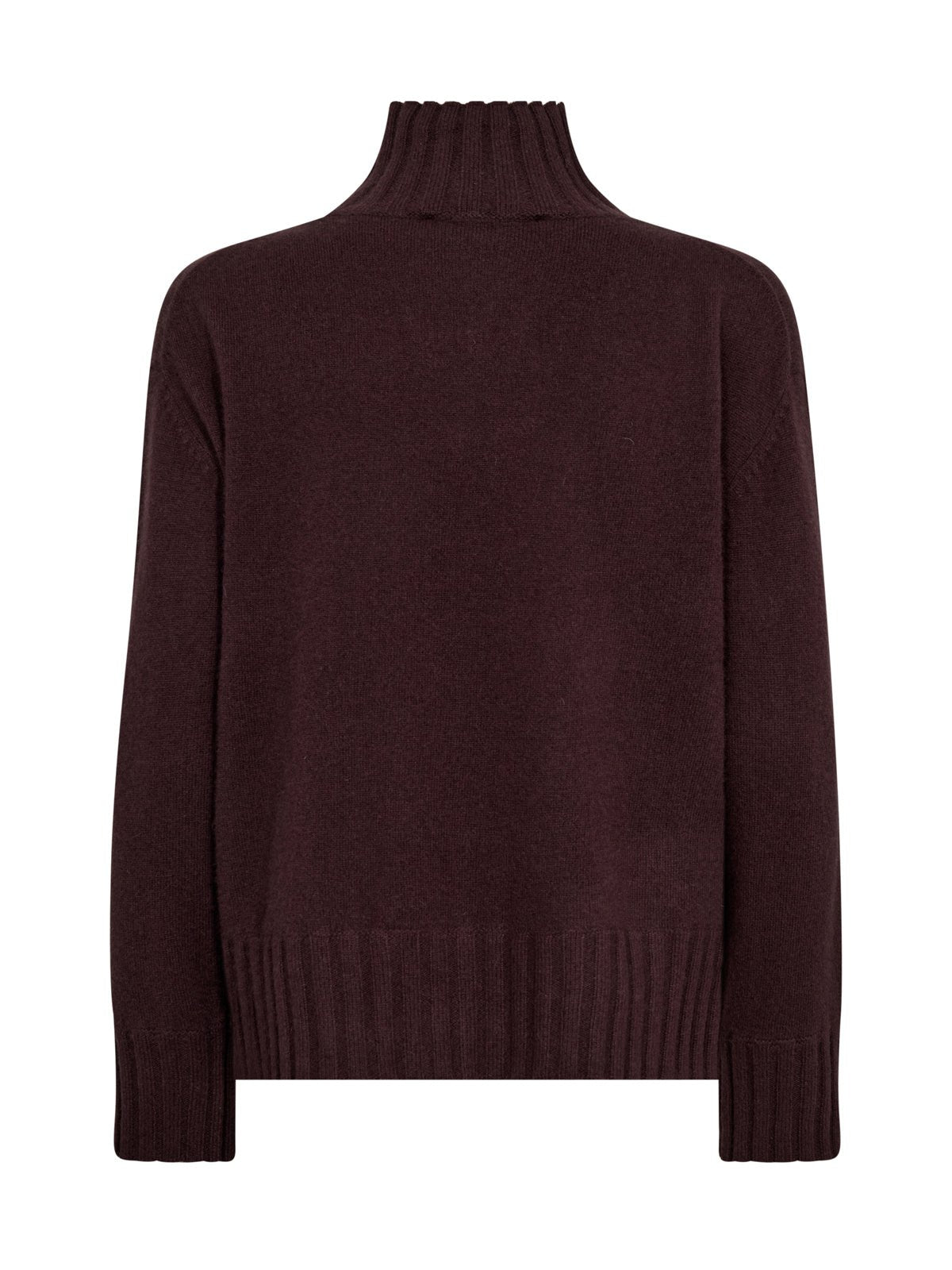 Mos Mosh MMAima Cashmere Highneck Knit Fudge Brown - Glebe Fashion
