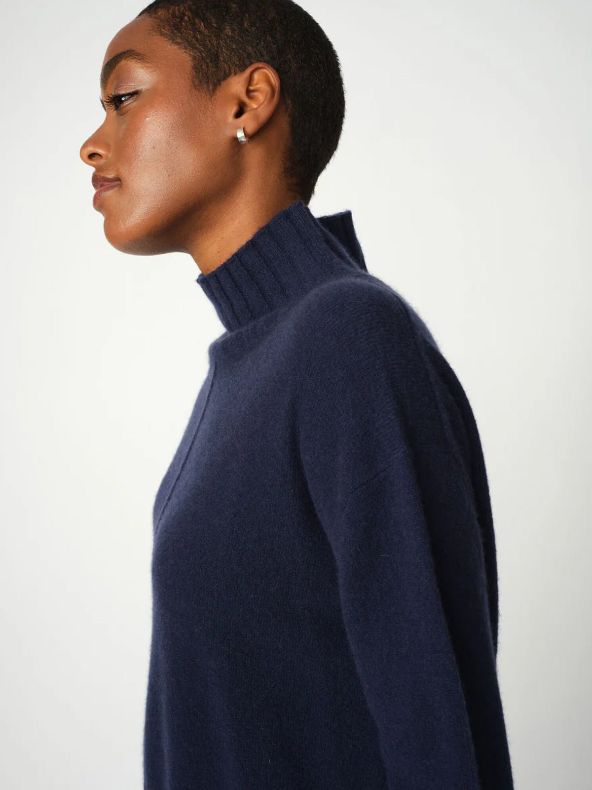 Mos Mosh MMAima Cashmere Highneck Knit Maritime Blue - Glebe Fashion