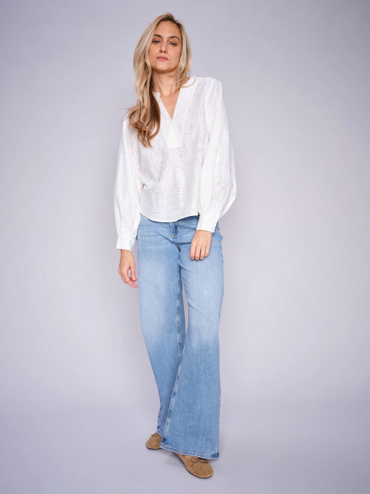 Mos Mosh MMDara Vint Jeans Light Blue - Glebe Fashion