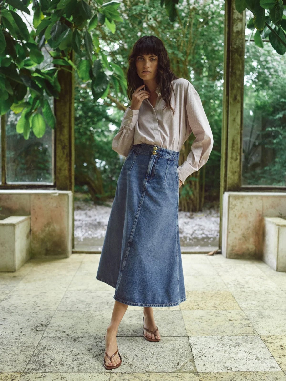 Mos Mosh MMLeala Denim Skirt - Glebe Fashion