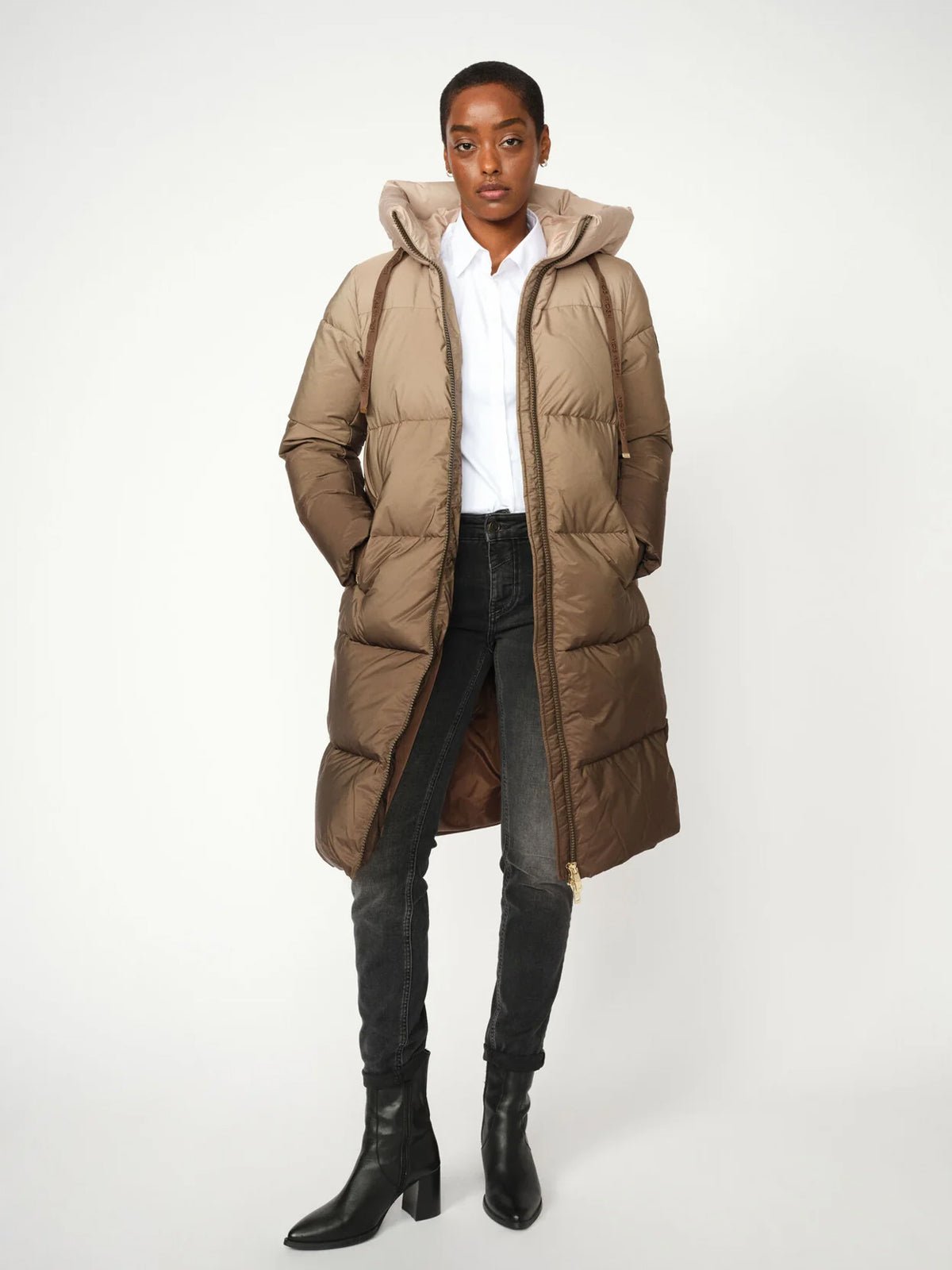 Mos Mosh MMNova Dip Dye Down Coat Savannah Tan - Glebe Fashion