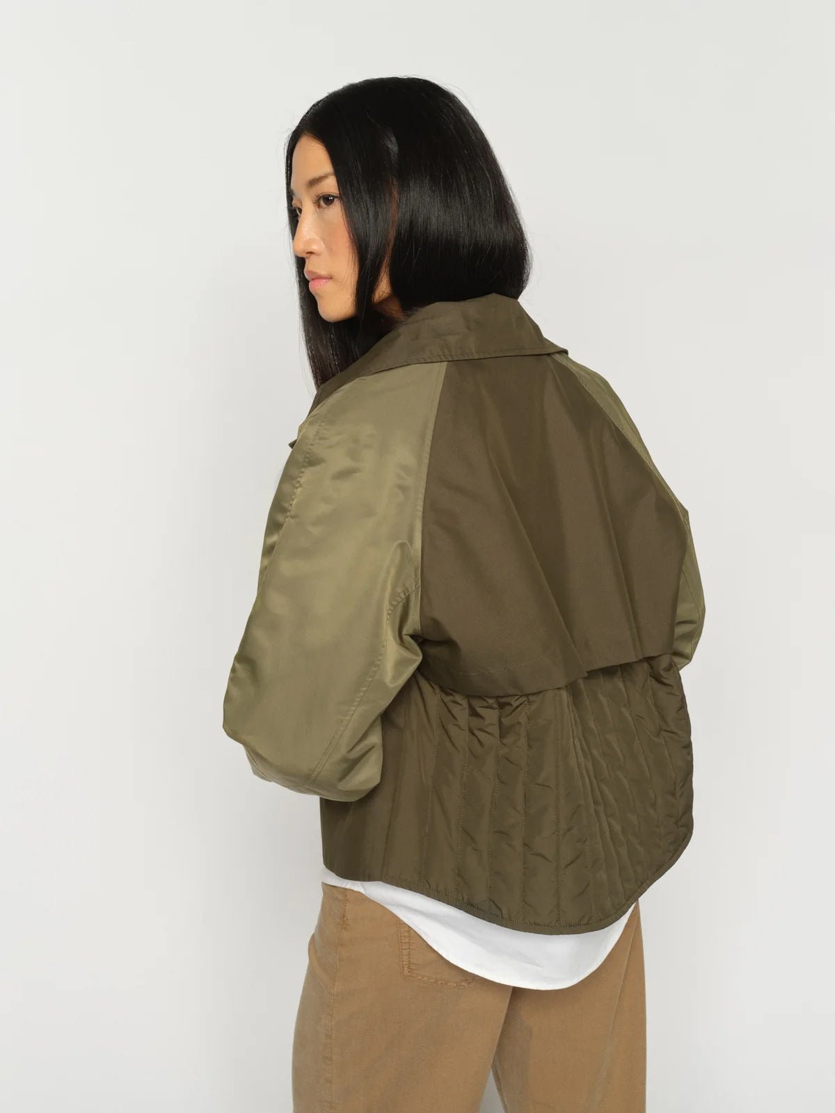 Mos Mosh MMZyla Neola Trenchcoat Olive Night - Glebe Fashion