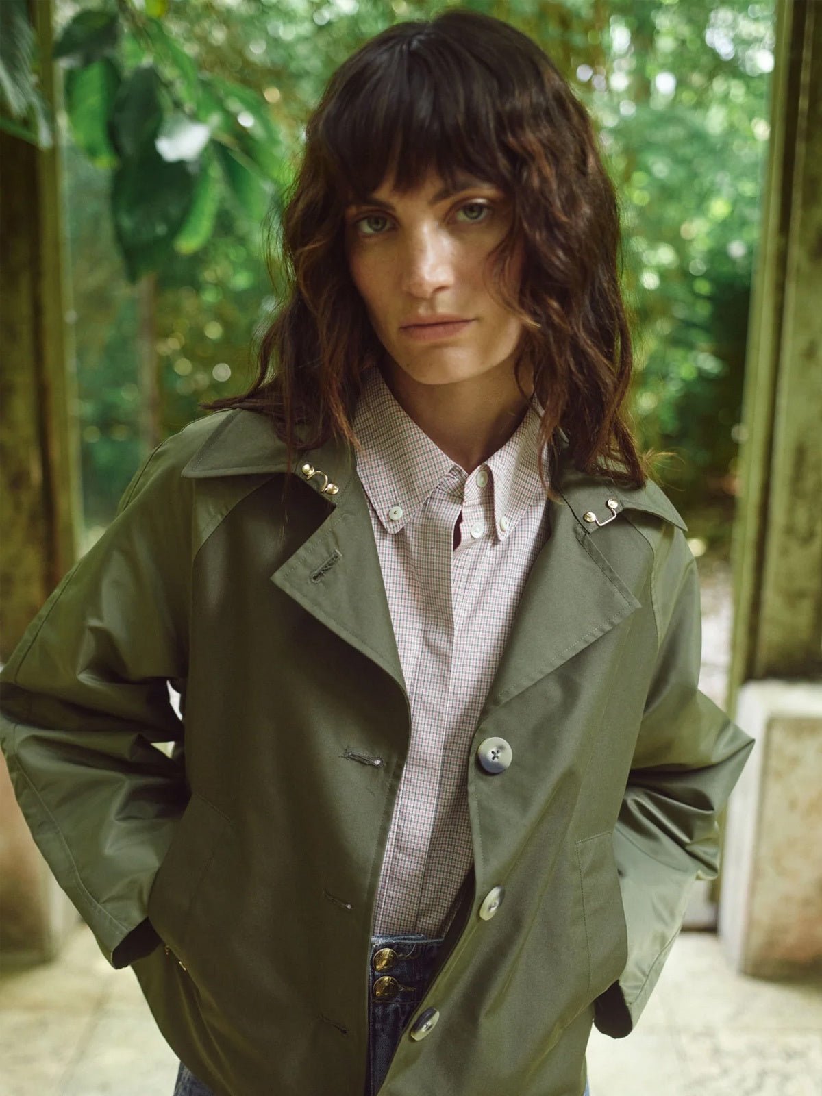 Mos Mosh MMZyla Neola Trenchcoat Olive Night - Glebe Fashion