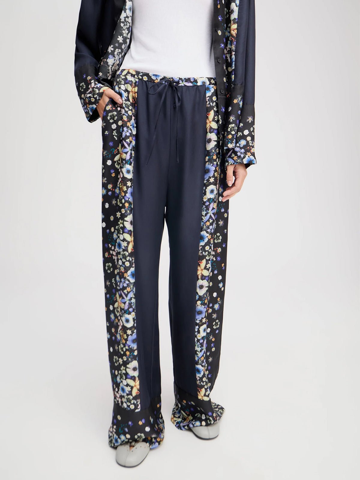 Munthe Fabert Silk Pants Black - Glebe Fashion
